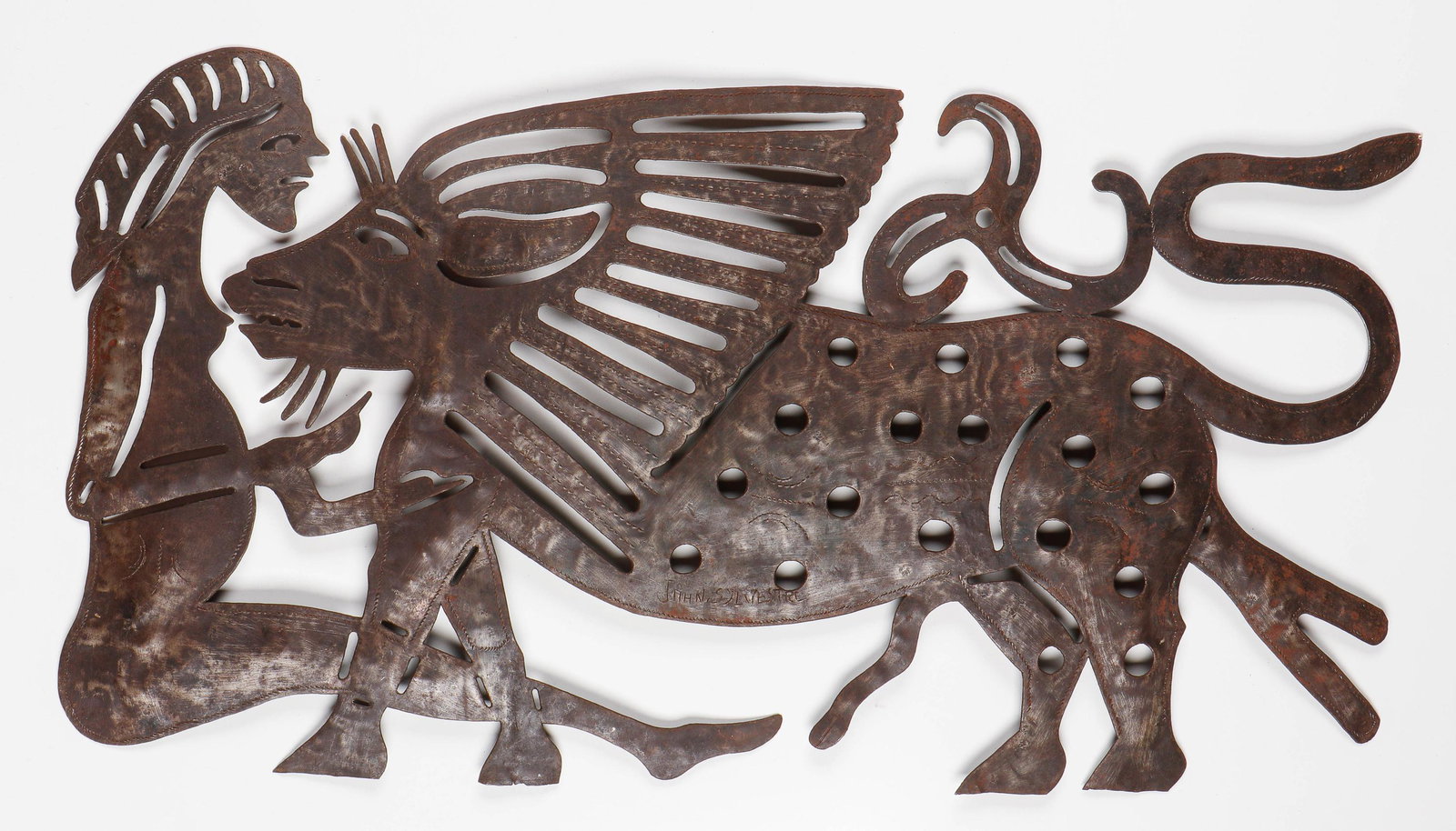 Serge Jolimeau (Haitian, B.1952) Cut Metal Sculpture (1 of 3)