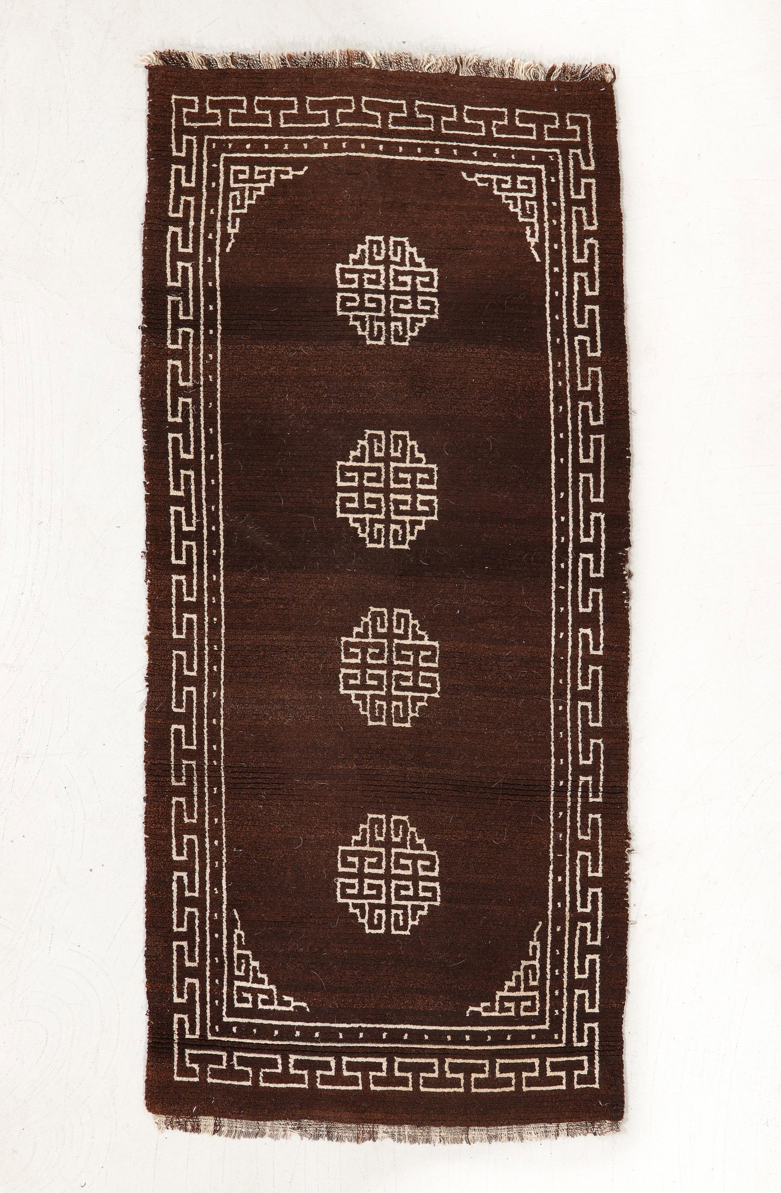 Tibetan Monastery Rug, 19th C., 2'9'' x 6'1'' (1 of 4)