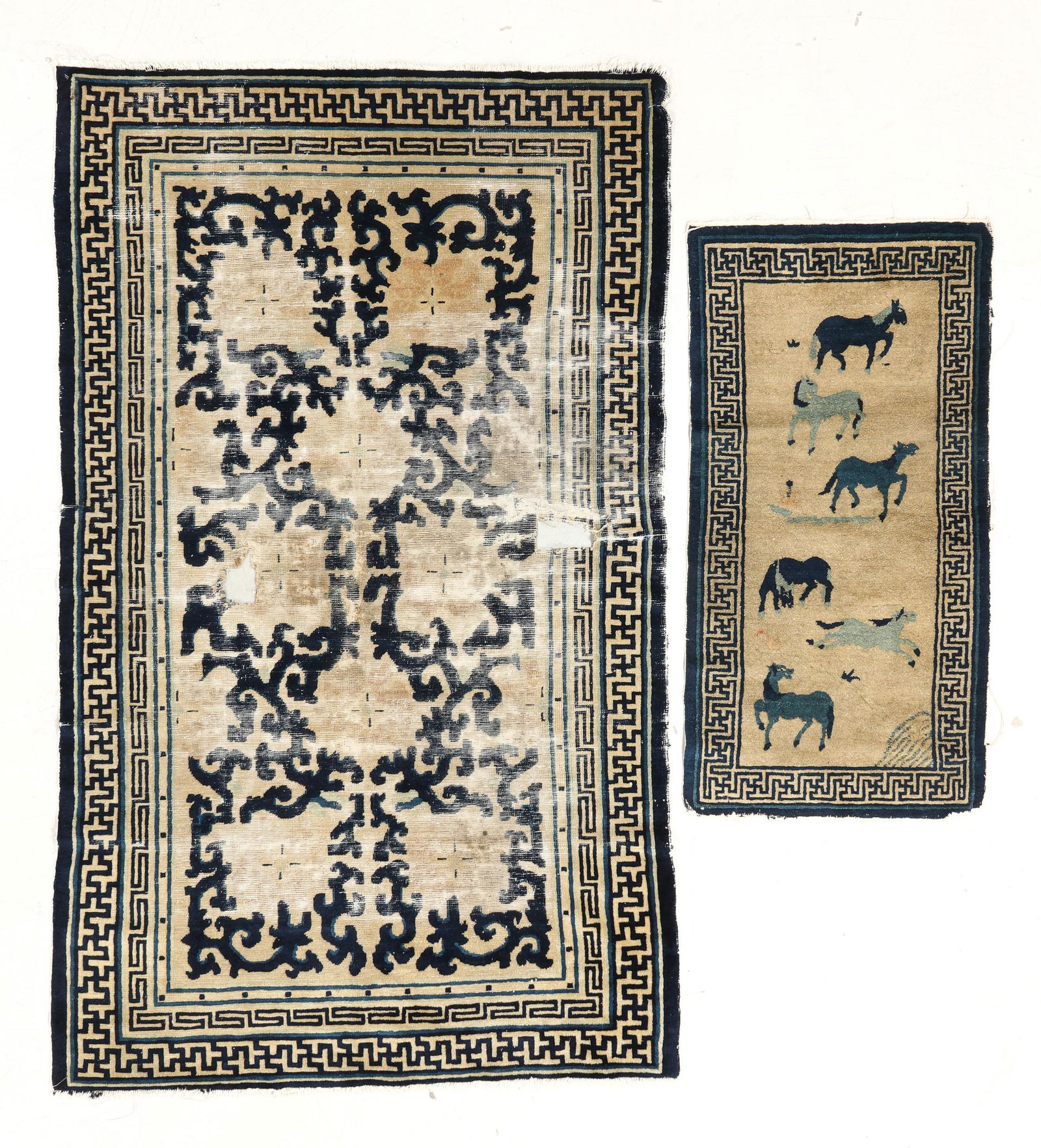 2 Antique Chinese Rugs, Early/Mid 19th C. (1 of 5)