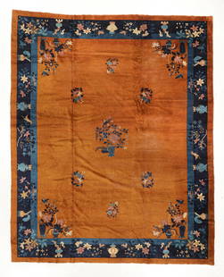 Peking Rug, China, Ca. 1900, 10'1'' x 12'4'': Peking Rug, China, Ca. 1900, 10'1'' x 12'4'' (307 x 376 cm). Weight: 55 lbs. Material: wool pile, cotton warp, cotton weft.