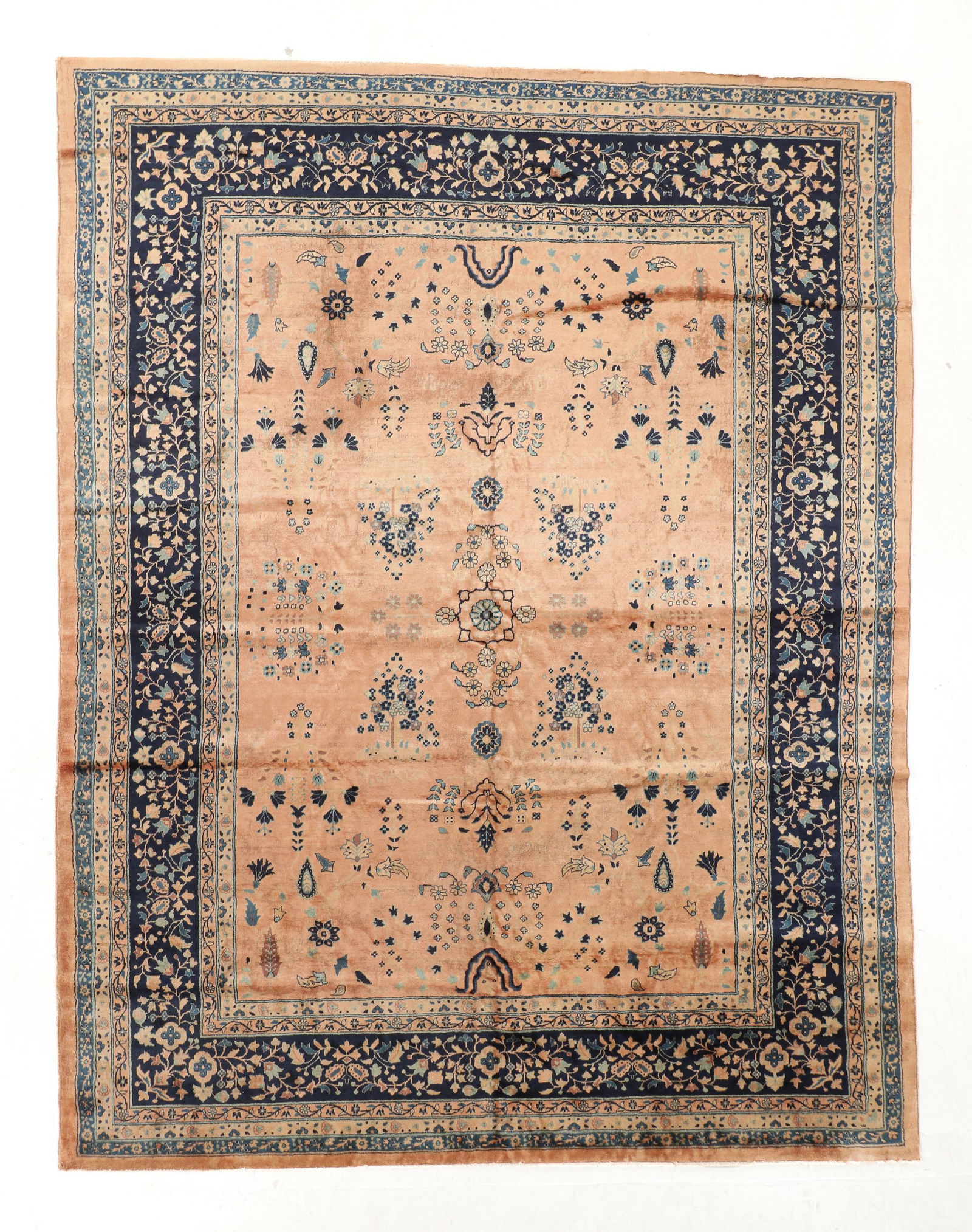 Laristan Rug, India, Early 20th C., 8'11'' x 11'4'' (1 of 4)