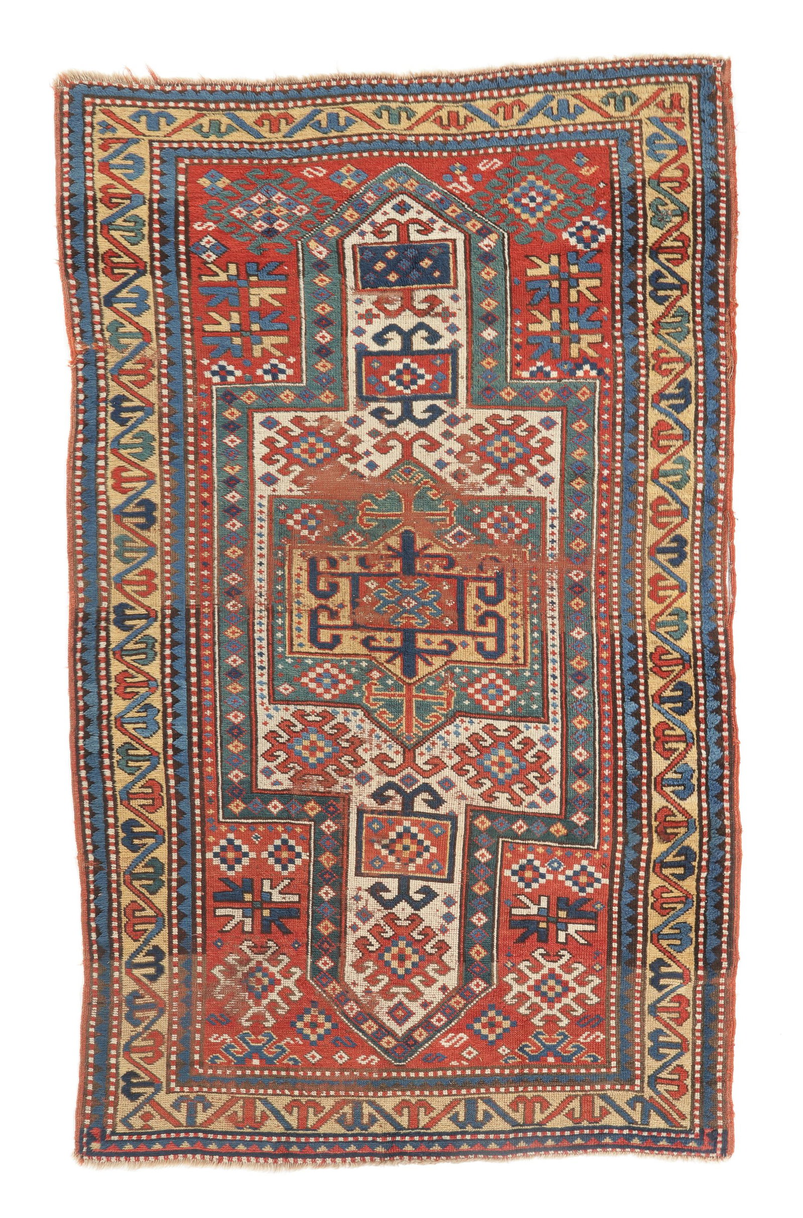 Kazak Rug, Caucasus, Ca. 1870, 3'8'' x 6'3'' (1 of 5)