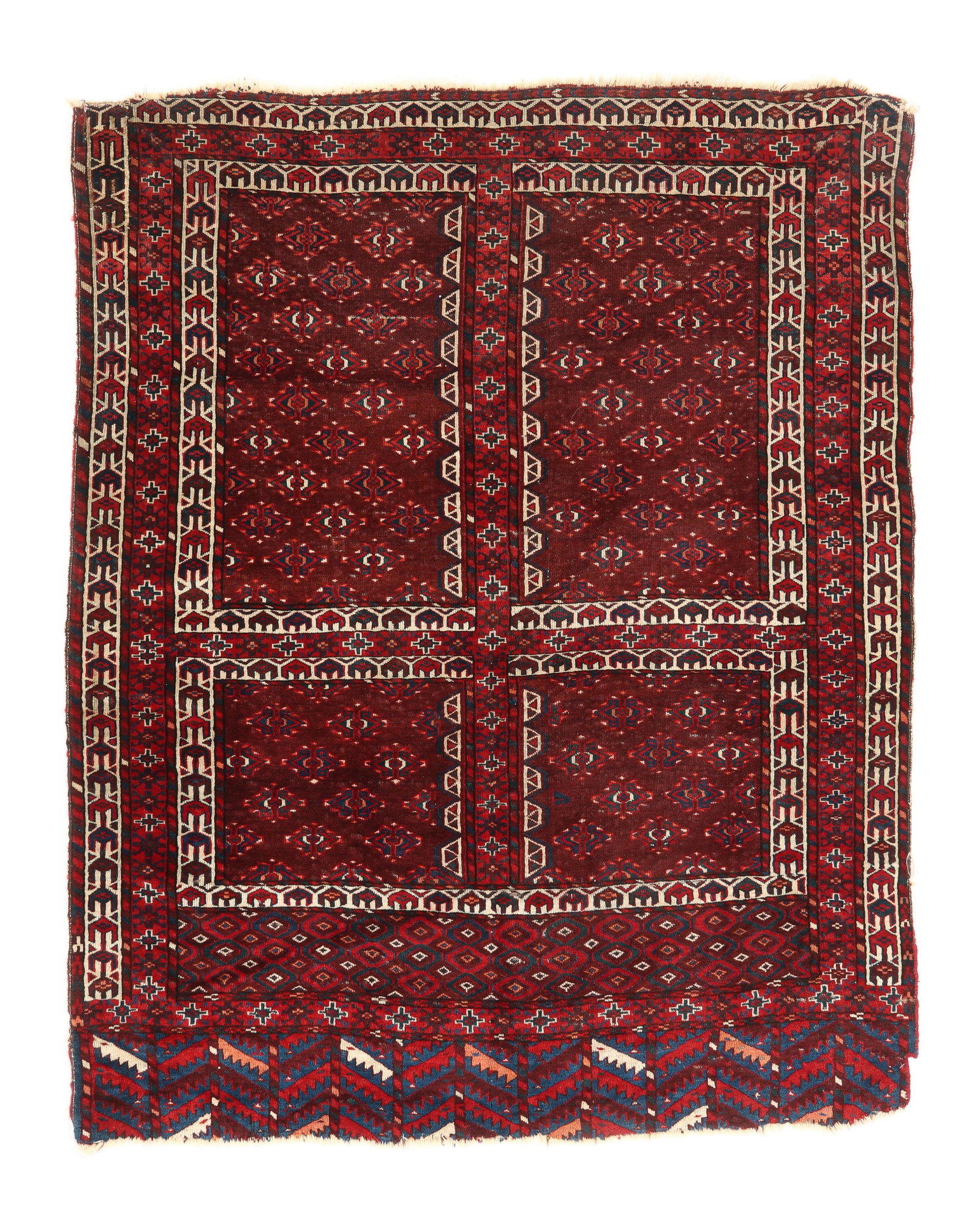 Yomud Ensi, Turkmenistan, Early/Mid 19th C., 4'2'' x 5'2'' (1 of 4)