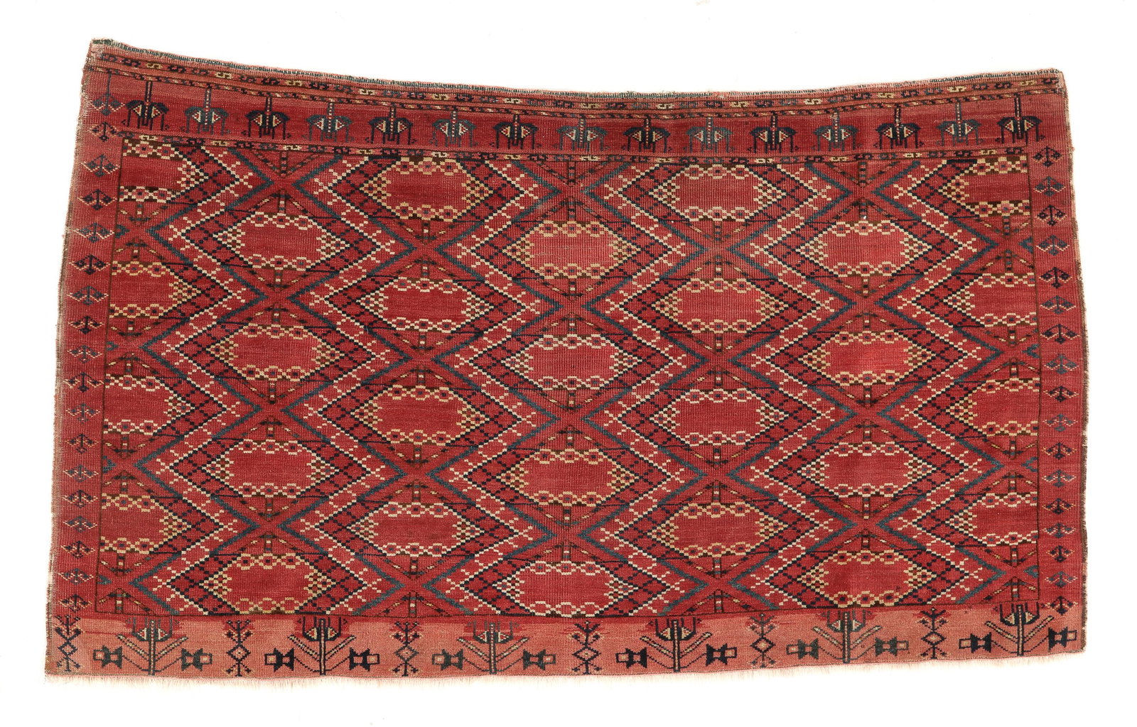 Beshir Ikat Pattern Chuval, Turkmenistan, Ca. 1875, 5'8'' x 3'3'' (1 of 4)
