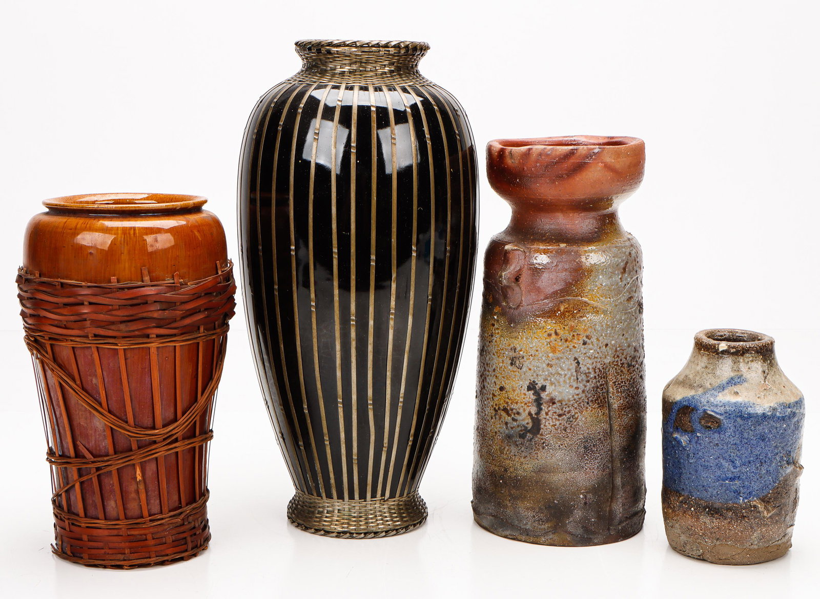 4 Vintage Japanese Art Pottery Vases (1 of 7)