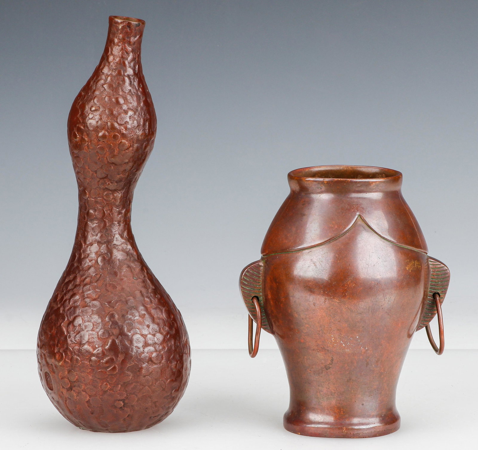 Japanese Meiji Bronze Double Gourd Vase, Signed (1 of 7)