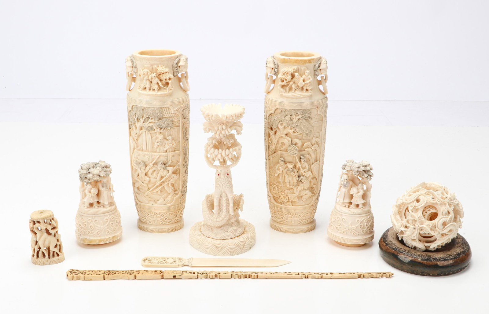 Collection of Antique Asian Cabinet Articles (1 of 6)