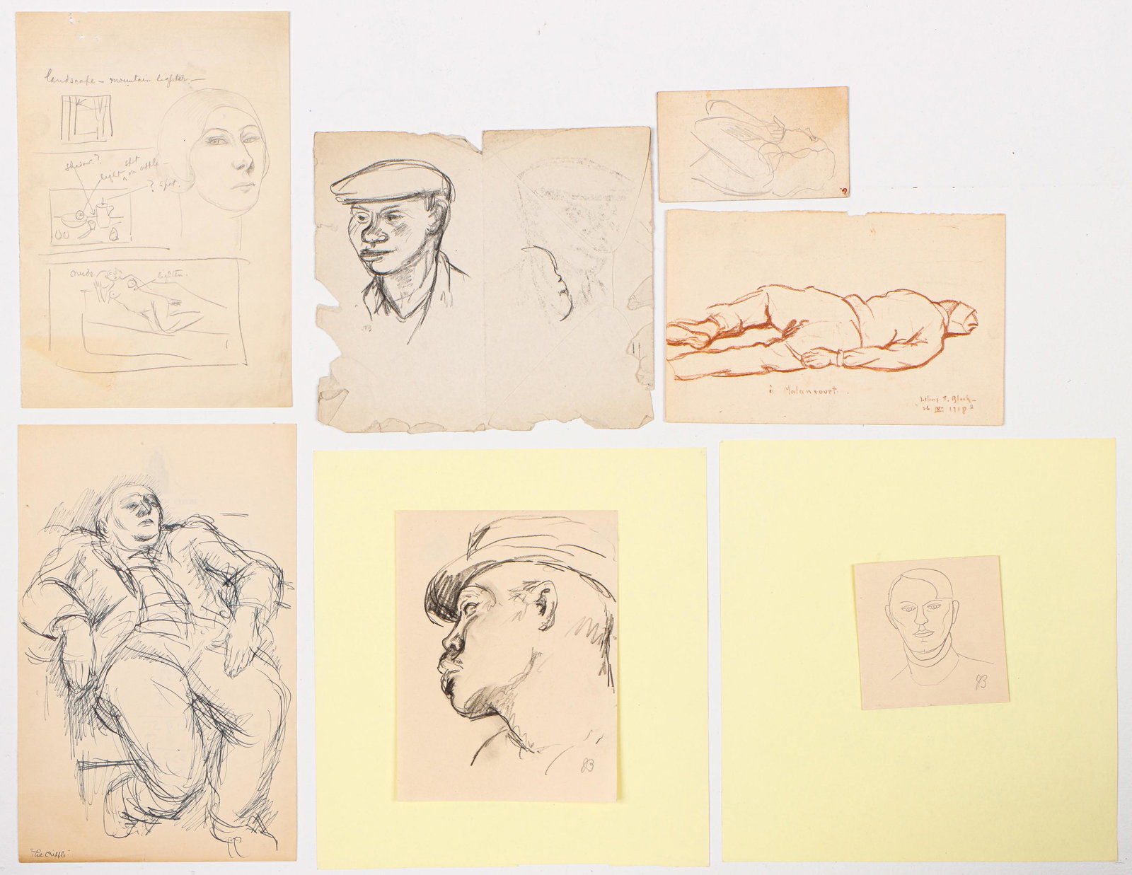 Julius Bloch (American ) Group of Sketches (1 of 6)