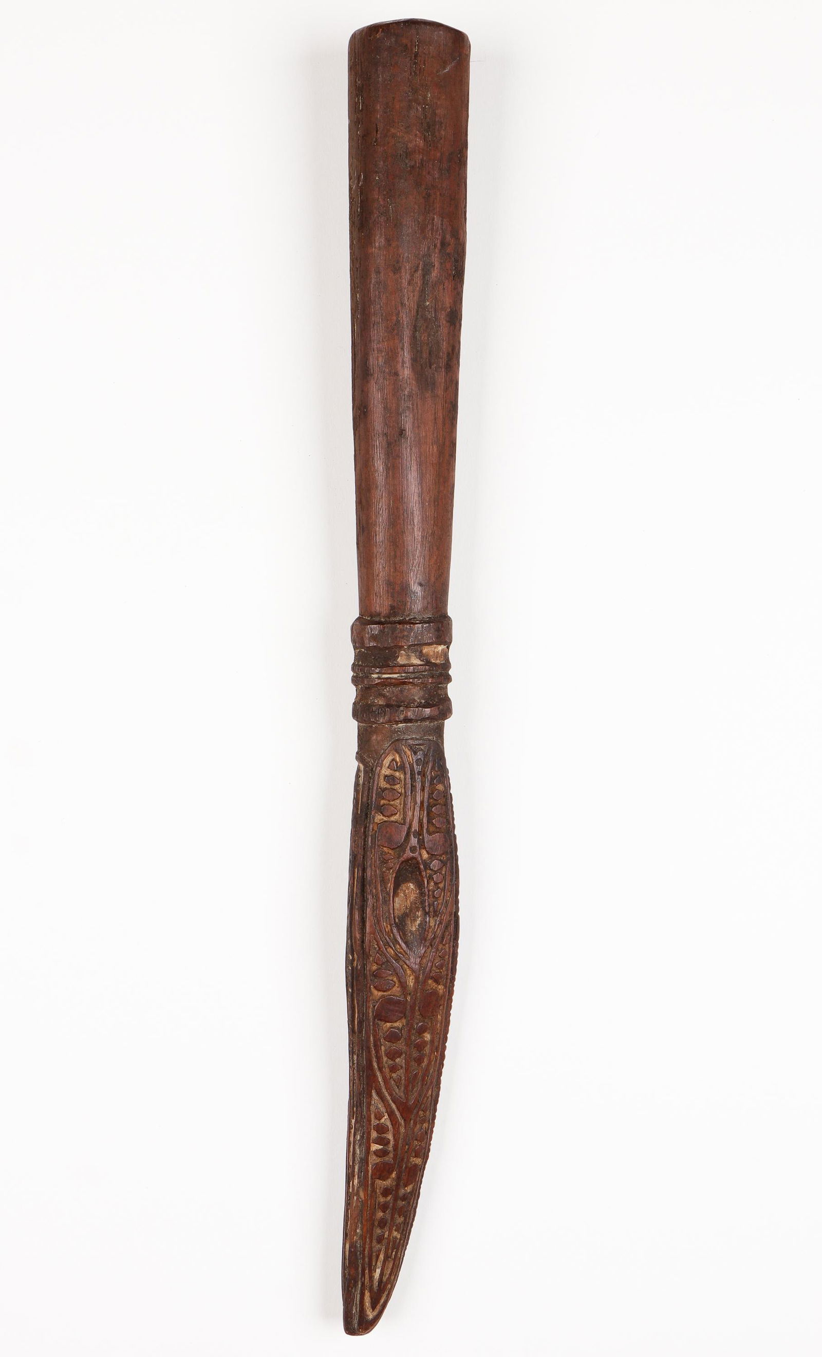 Sepik Carved Wood Drum Beater, PNG (1 of 2)