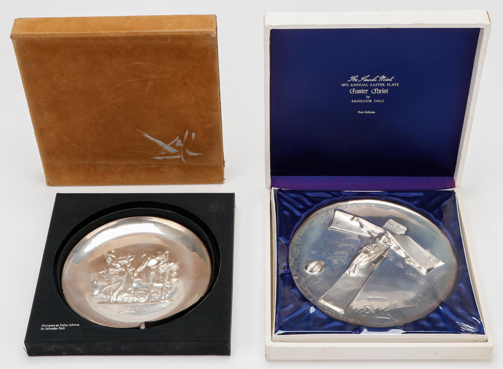 2 Vintage Salvador Dali Sterling Silver Plates, 1972 (1 of 4)