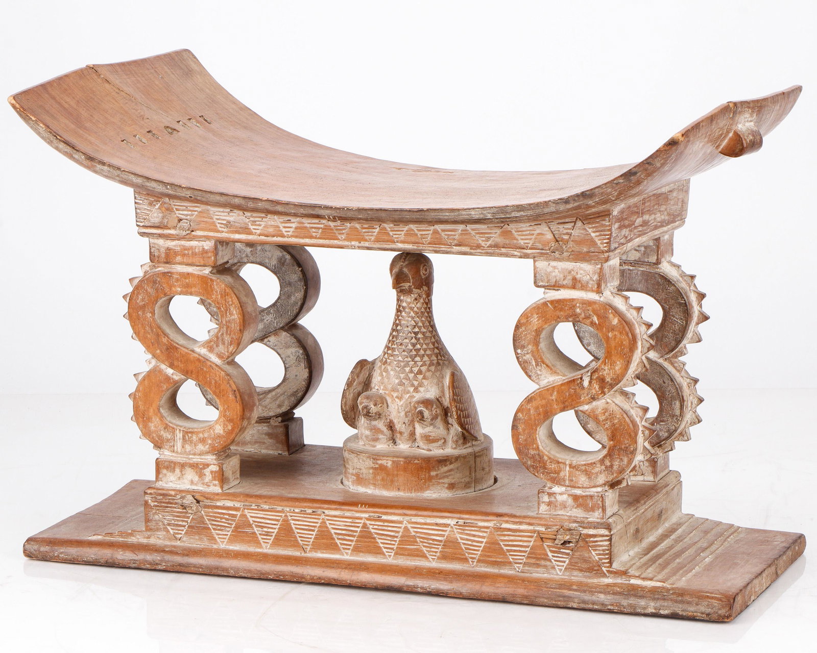 African Ashanti Stool, Ghana, Mid 20th C. (1 of 5)