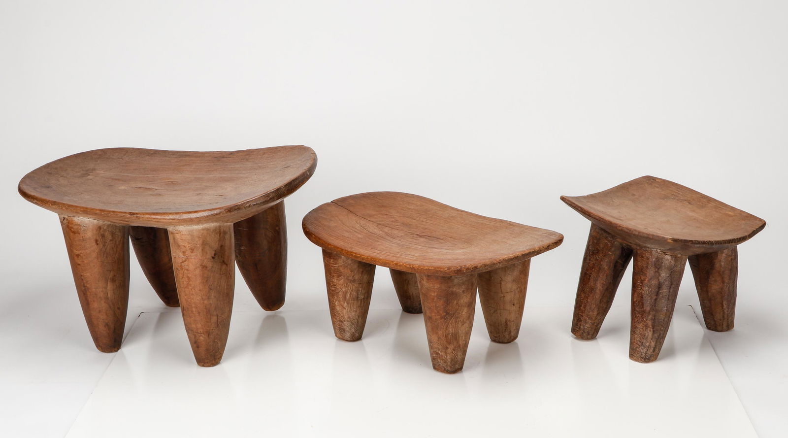 3 African Senufo Stools, Ivory Coast (1 of 3)