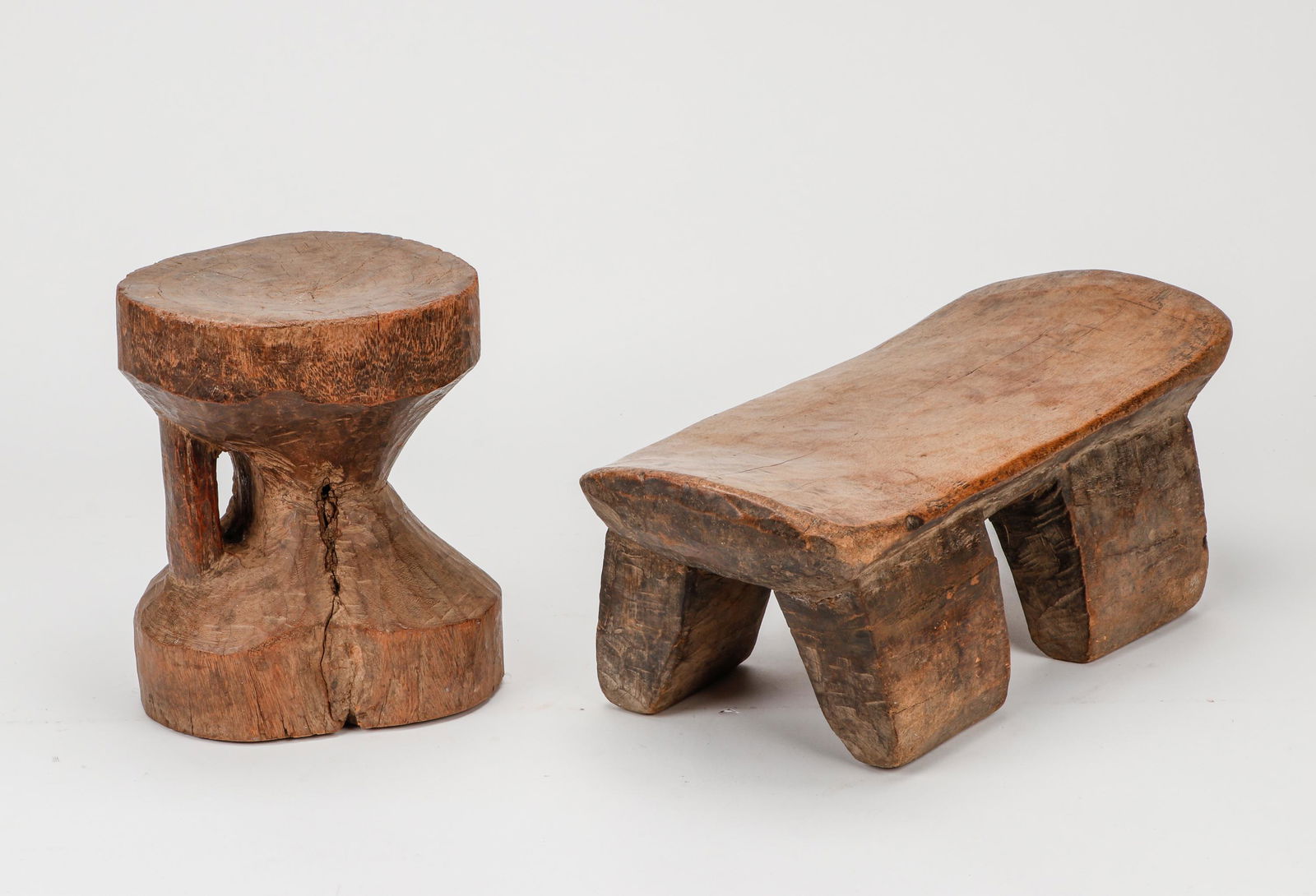 2 African Stools, Mali and Burkina Faso (1 of 4)