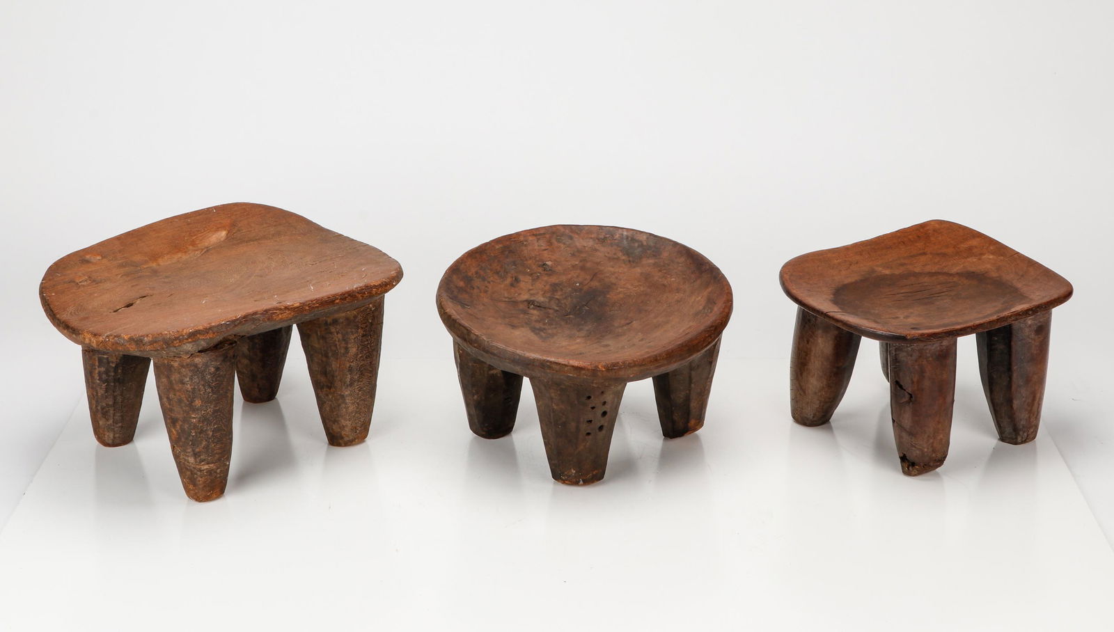 3 African Senufo Stools, Ivory Coast (1 of 3)