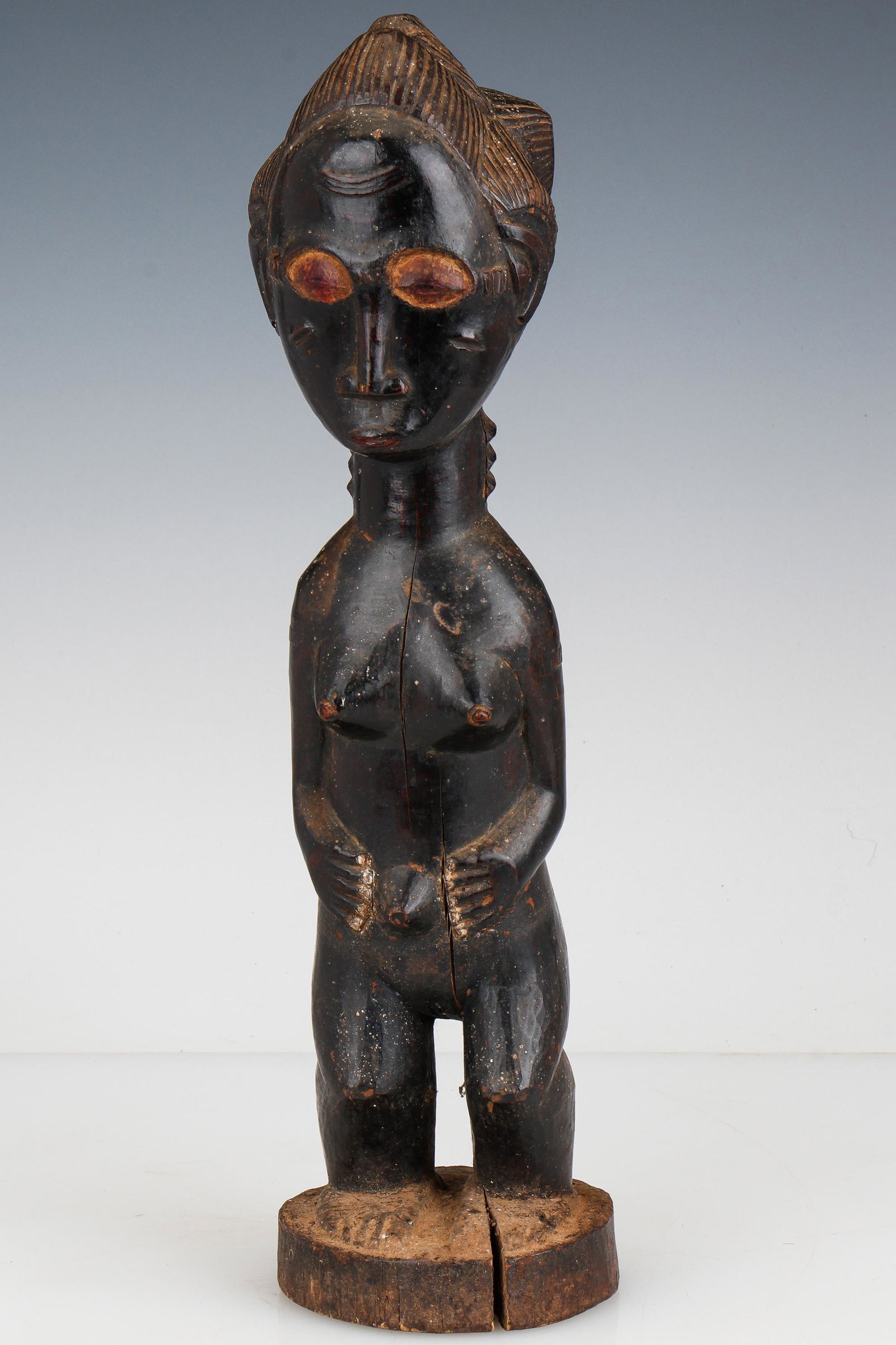 African Baule Standing Female Figure, Ivory Coast (1 of 4)