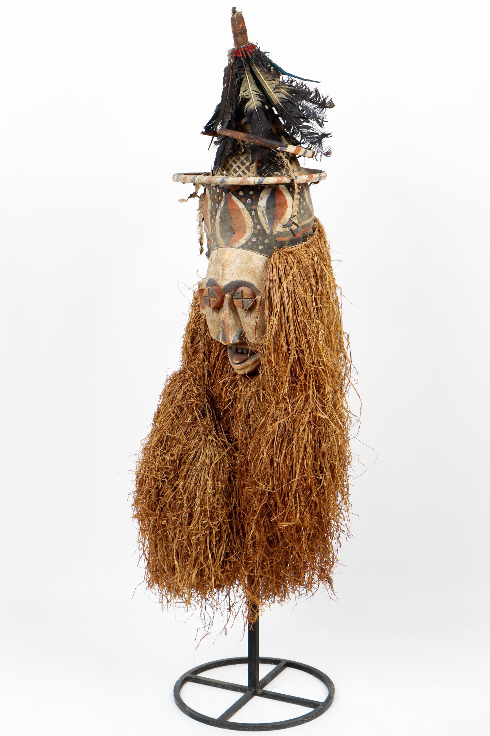 African Yaka Peoples Initiation Mask, DRC (1 of 6)