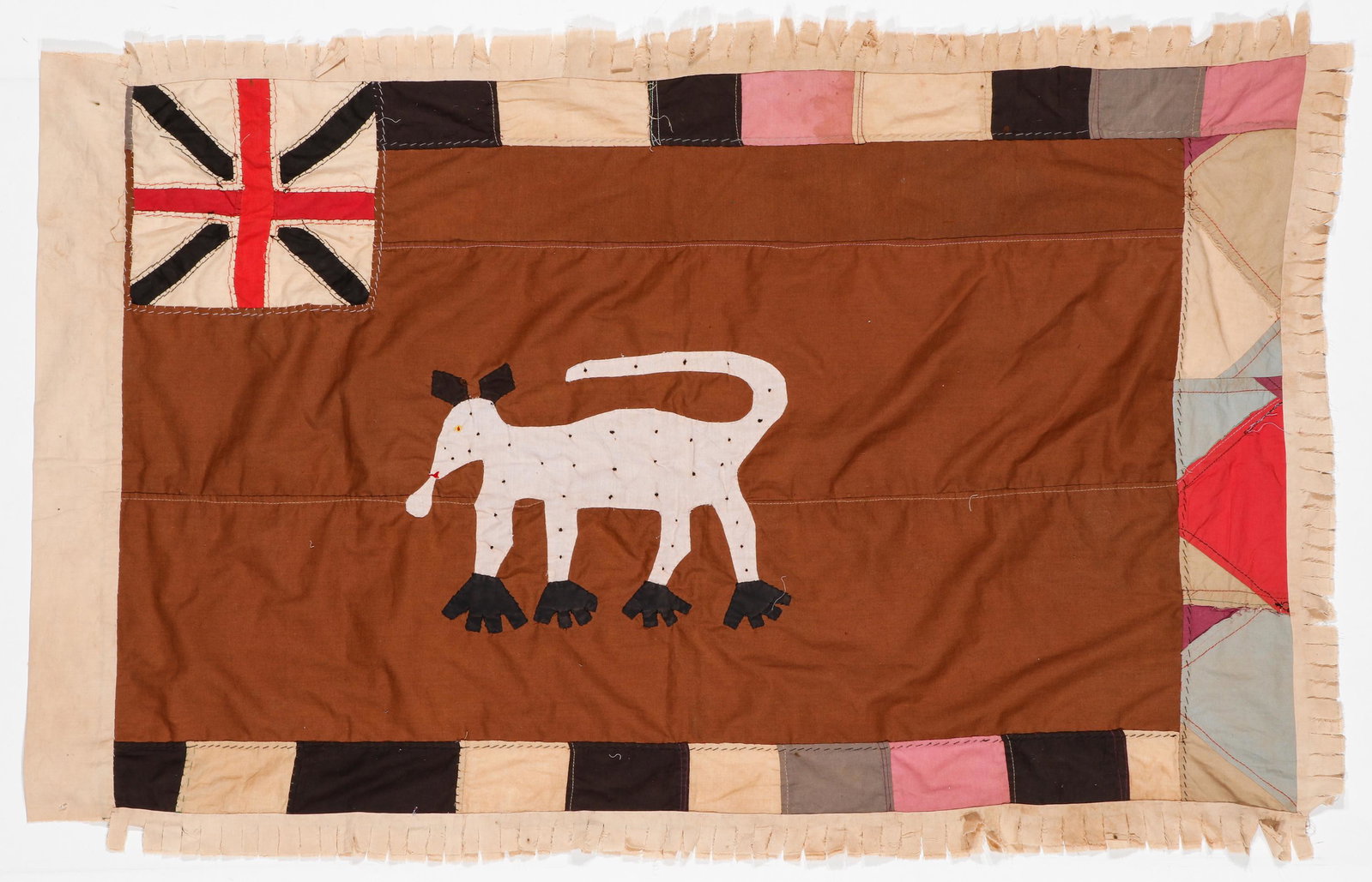 African Asafo / Fante Folk Flag, Ghana: African Asafo / Fante Folk Flag, Ghana. Size: 49'' x 31'' (124 x 79 cm).