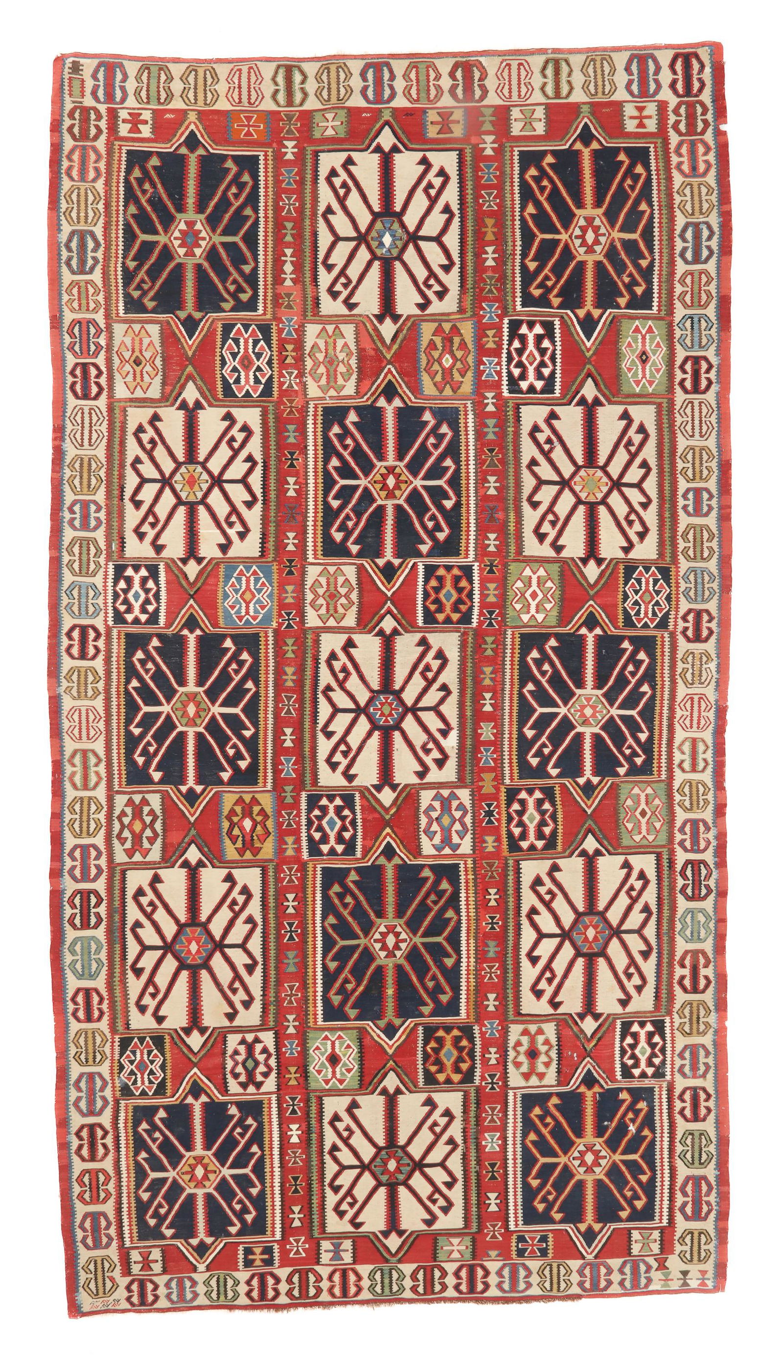 Kuba Kilim, Caucasus, Ca. 1875, 6'3'' x 11'11'' (1 of 3)