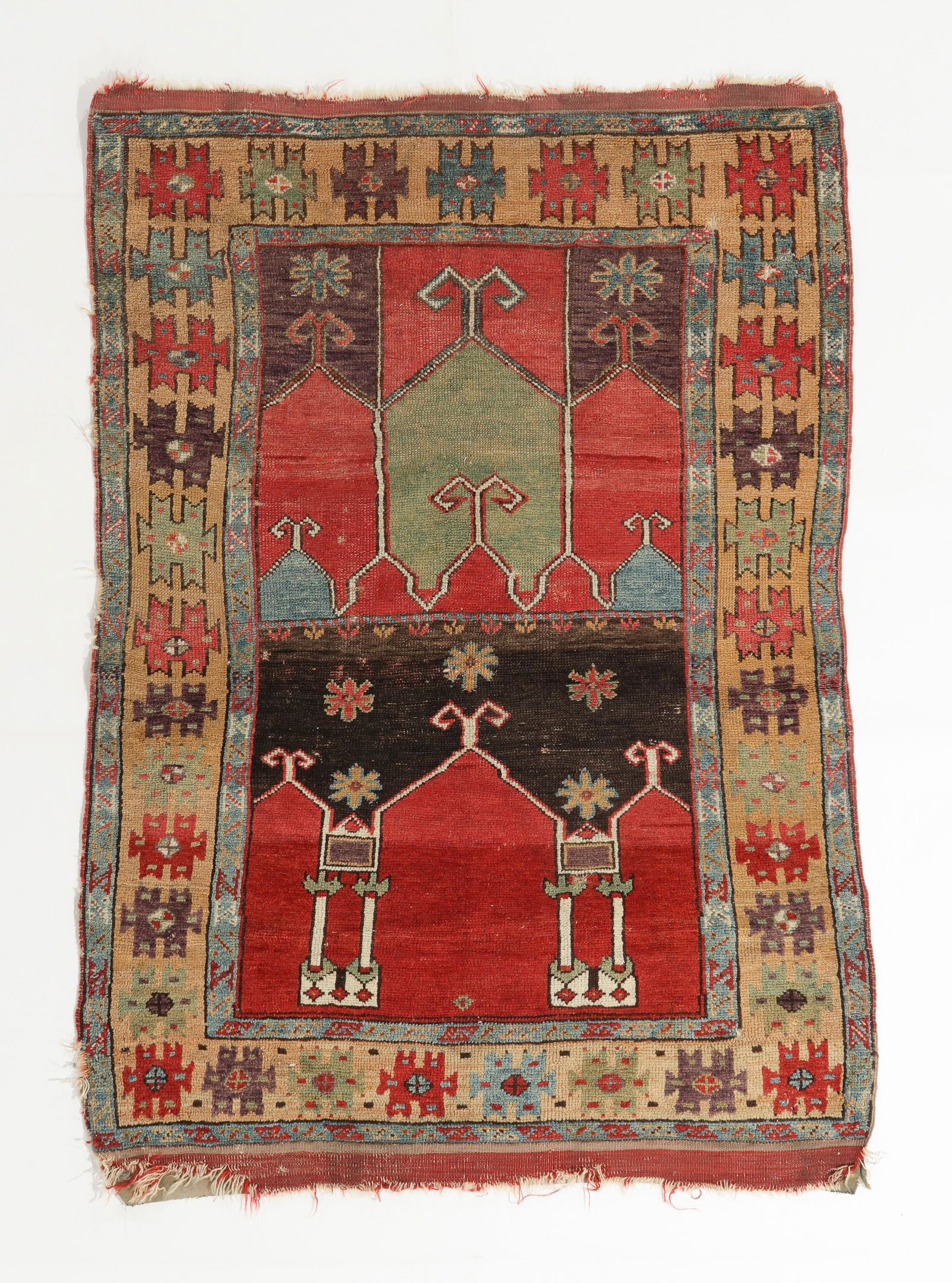 Konya Prayer Rug, Central Anatolia, Ca. 1800, 3'7'' x 5'0'' (1 of 4)