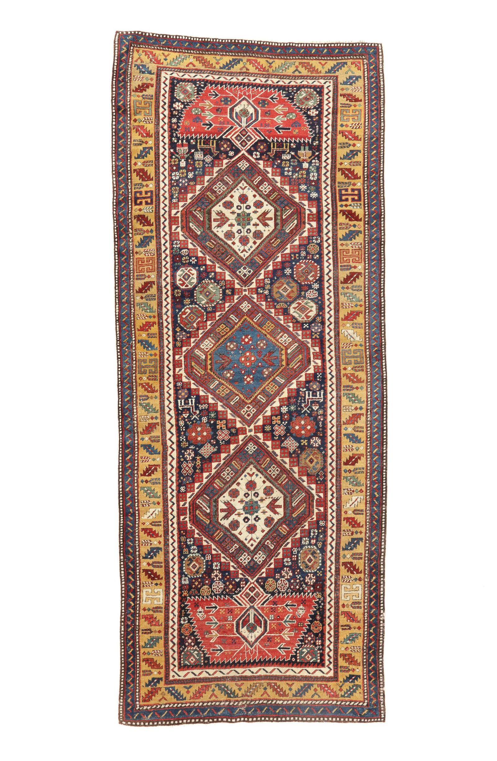 Fine Karagashli Rug, Caucasus, Ca. 1875, 3'5'' x 9'1'' (1 of 5)