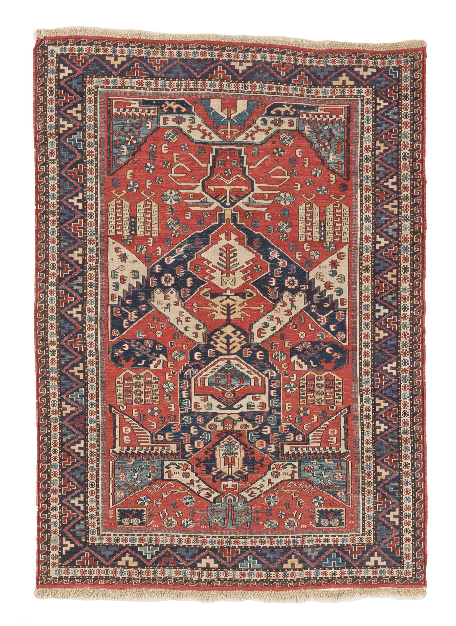 Dragon Sumak Rug, Caucasus, Late 19th C., 5'3'' x 7'4'' (1 of 4)