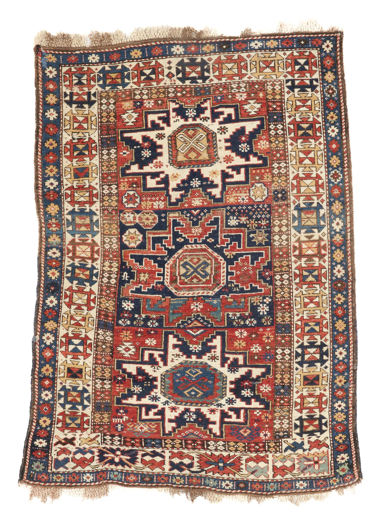 Lesghi Rug, Caucasus, Ca. 1880, 3'1'' x 4'7'' (1 of 4)