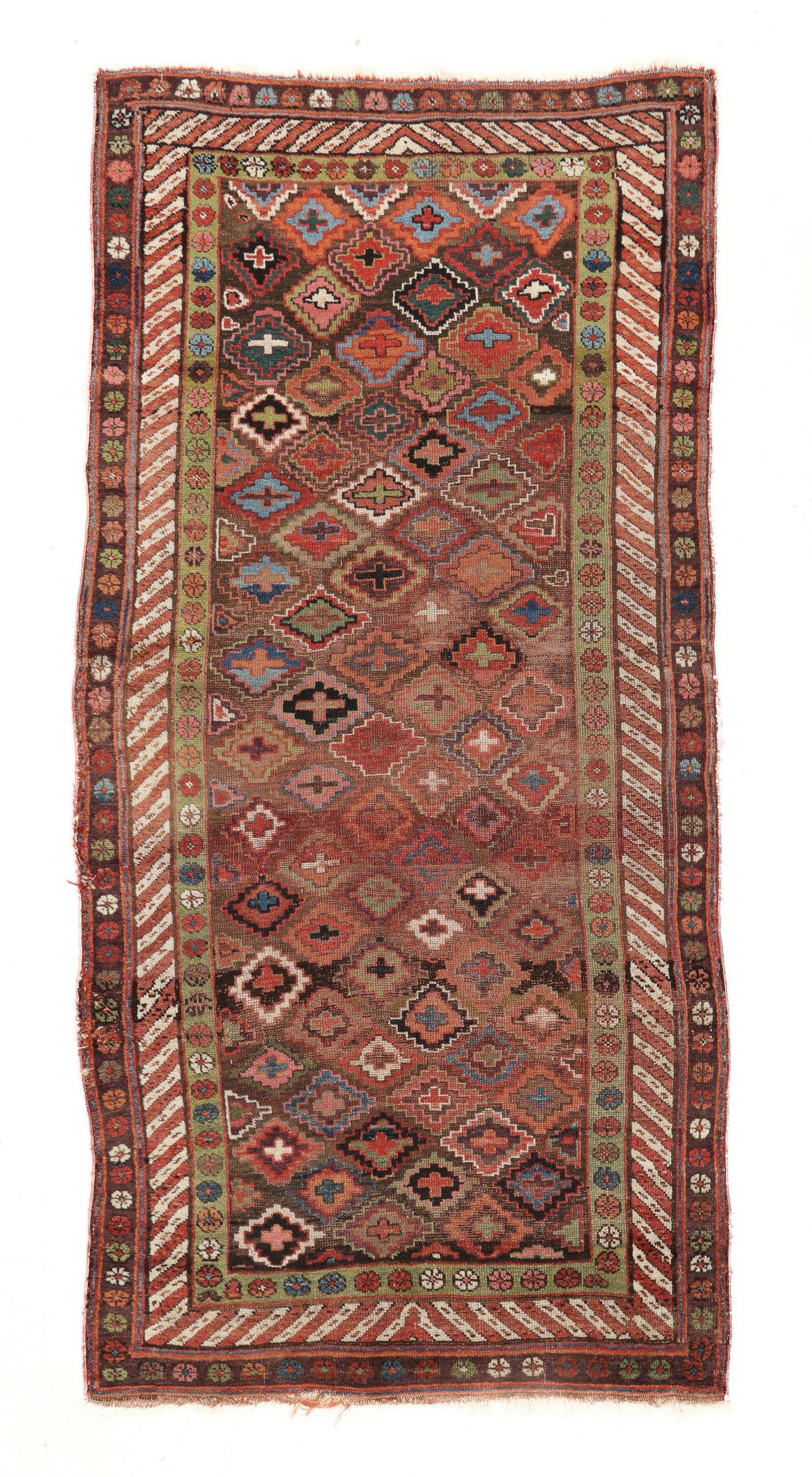 Sauj Bulak Kurd Rug, Persia, Mid 19th C., 3'9'' x 7'11'' (1 of 4)