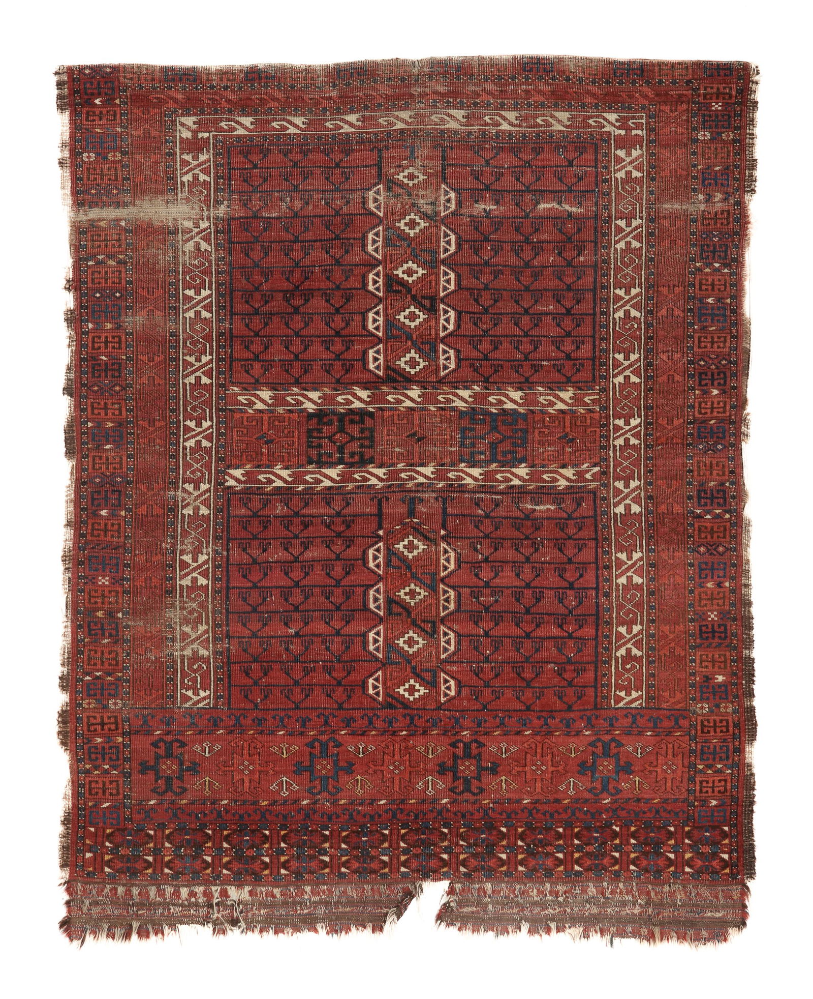 Ersari Ensi Rug, Turkmenistan, 19th C., 4'8'' x 5'11'' (1 of 4)