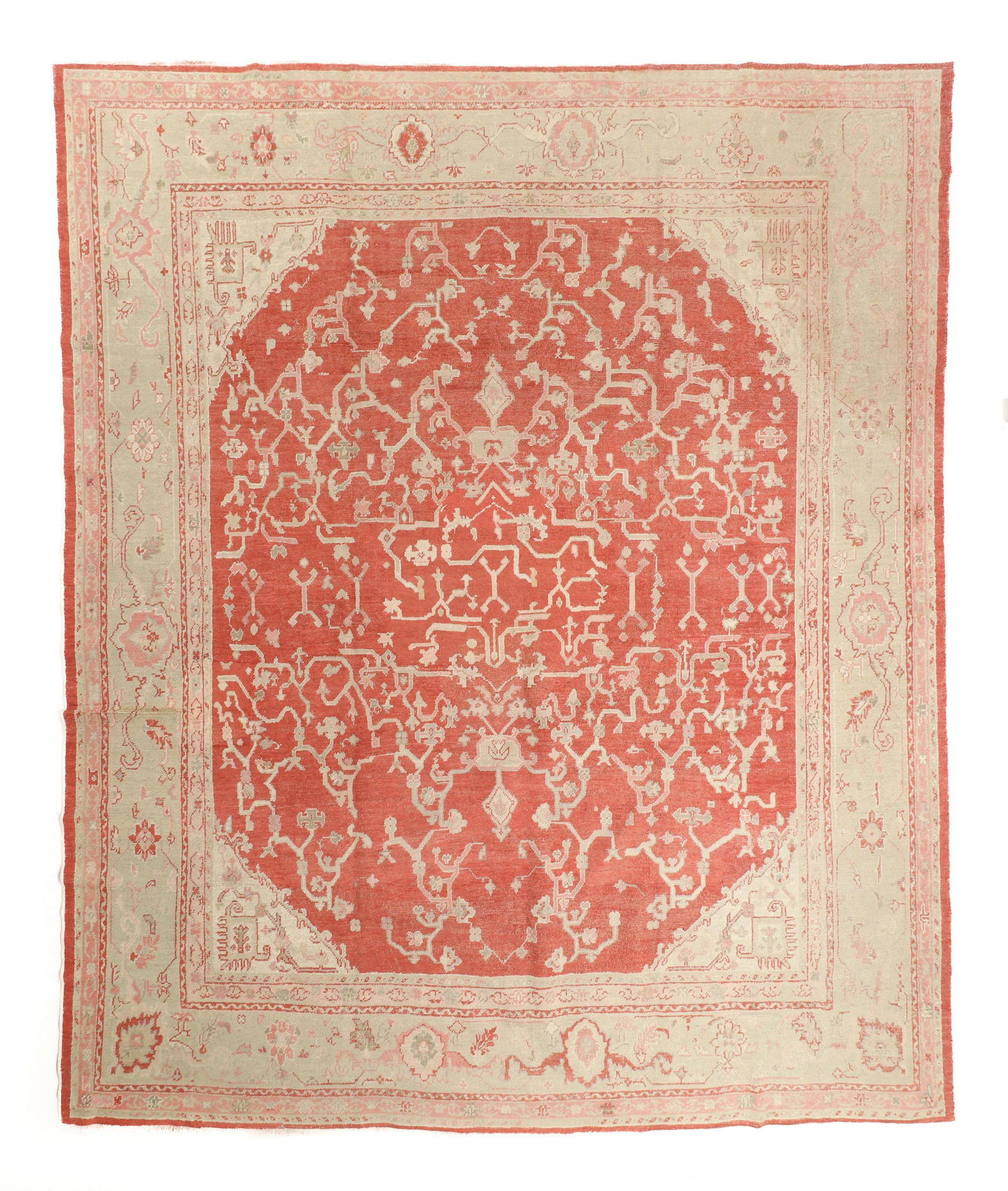 Oushak Rug, Turkey, Ca. 1900, 13''' x 15'4'' (1 of 5)