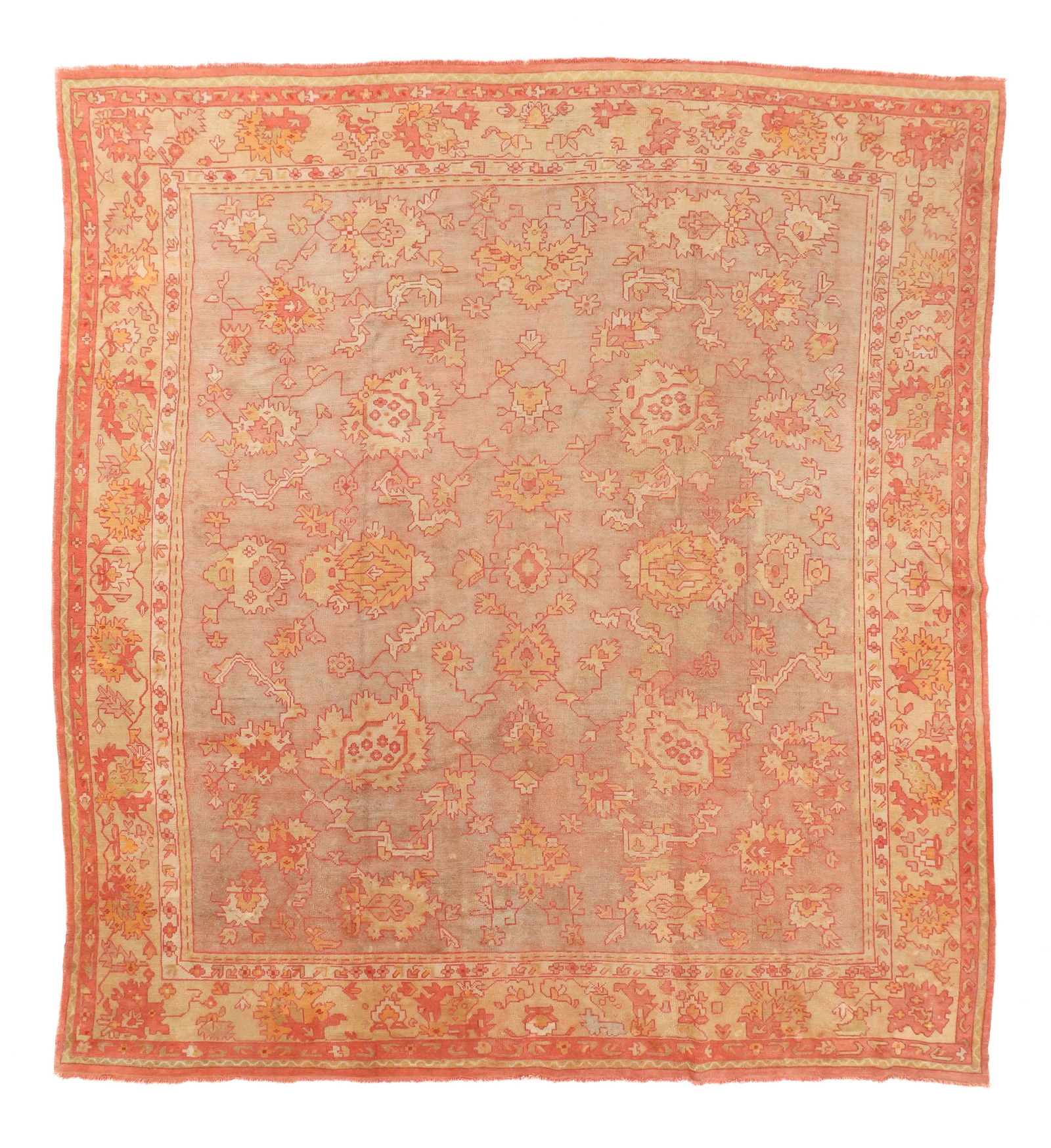 Oushak Rug, Turkey, Early/Mid 20th C., 13'8'' x 14'7'' (1 of 5)