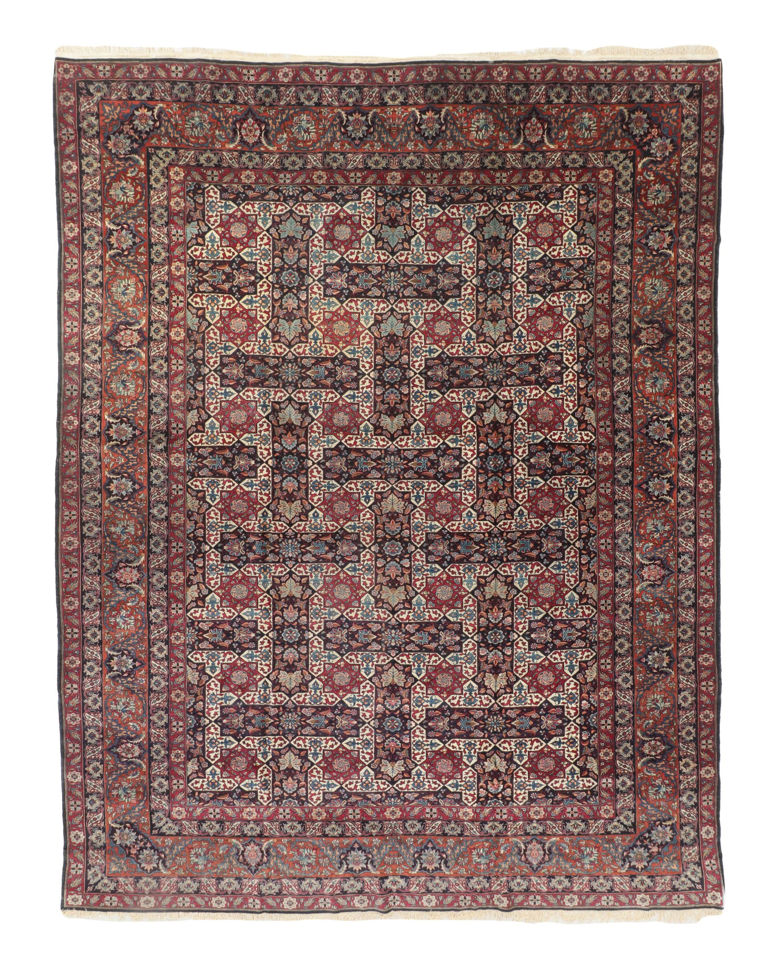 Fine Lavar Kerman Rug, Persia, Early 20th C., 8'11'' x 14'6'' (1 of 5)