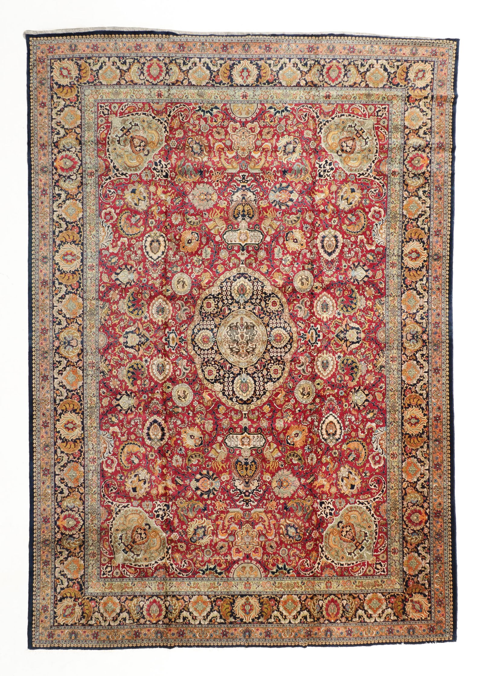 Fine Mansion Size Tabriz Rug, Persia, Early 20th C., 12'11'' x 18'2'' (1 of 6)