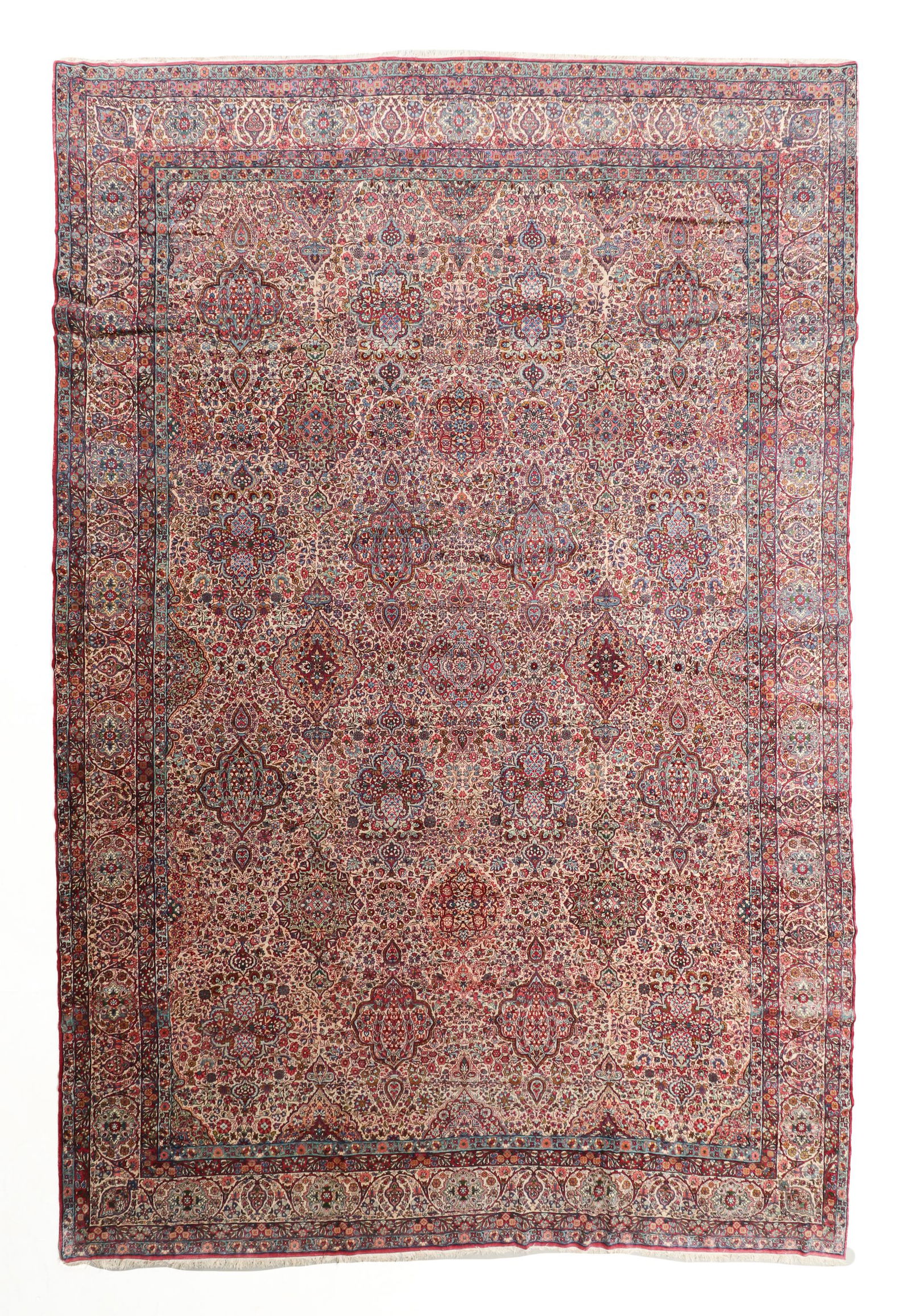 Mansion Size Yazd Rug, Persia, Early 20th C., 12'11'' x 19'2'' (1 of 6)
