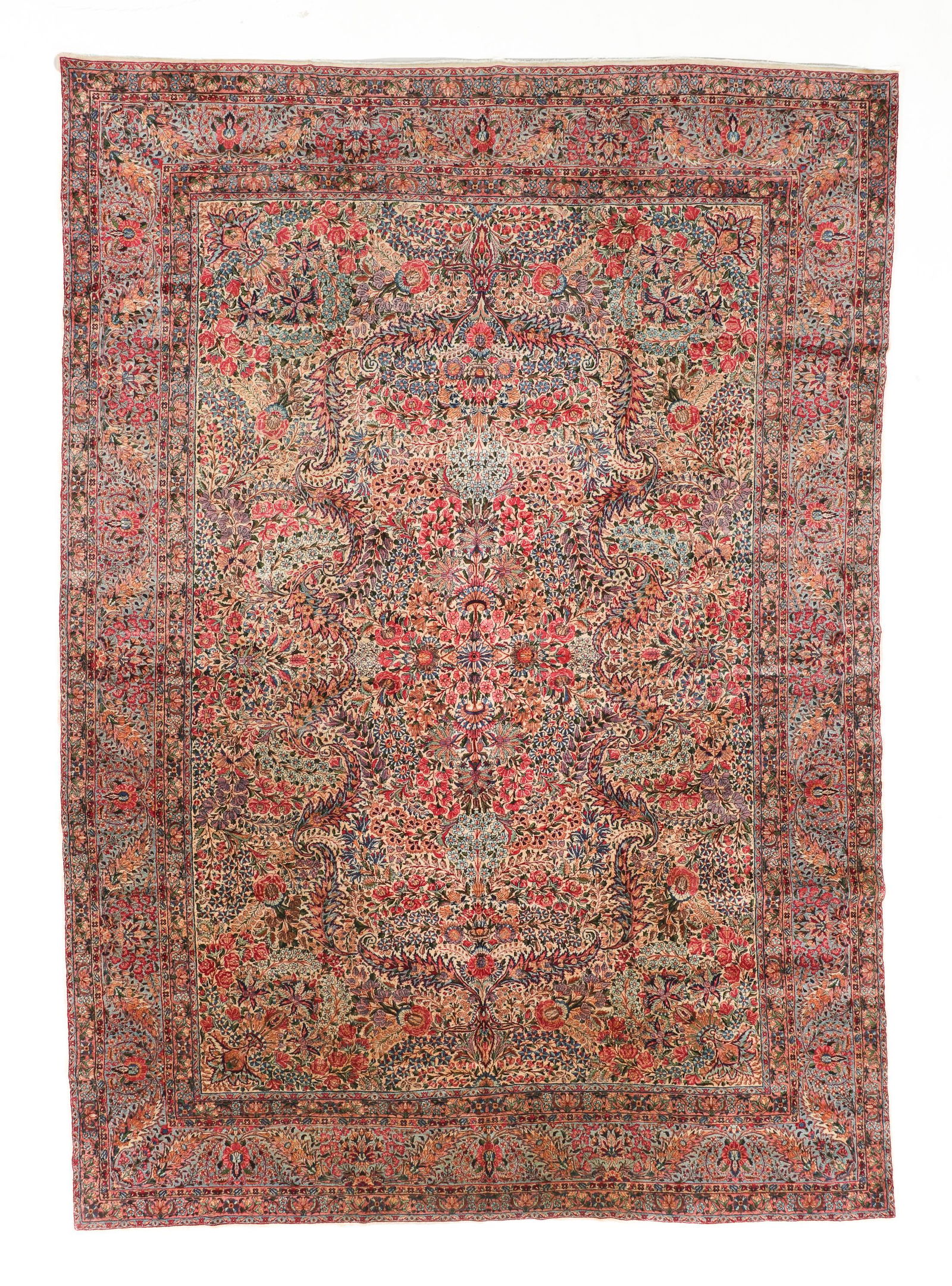 Lavar Kerman Rug, Persia, Ca. 1910, 9'8'' x 13'8'' (1 of 5)