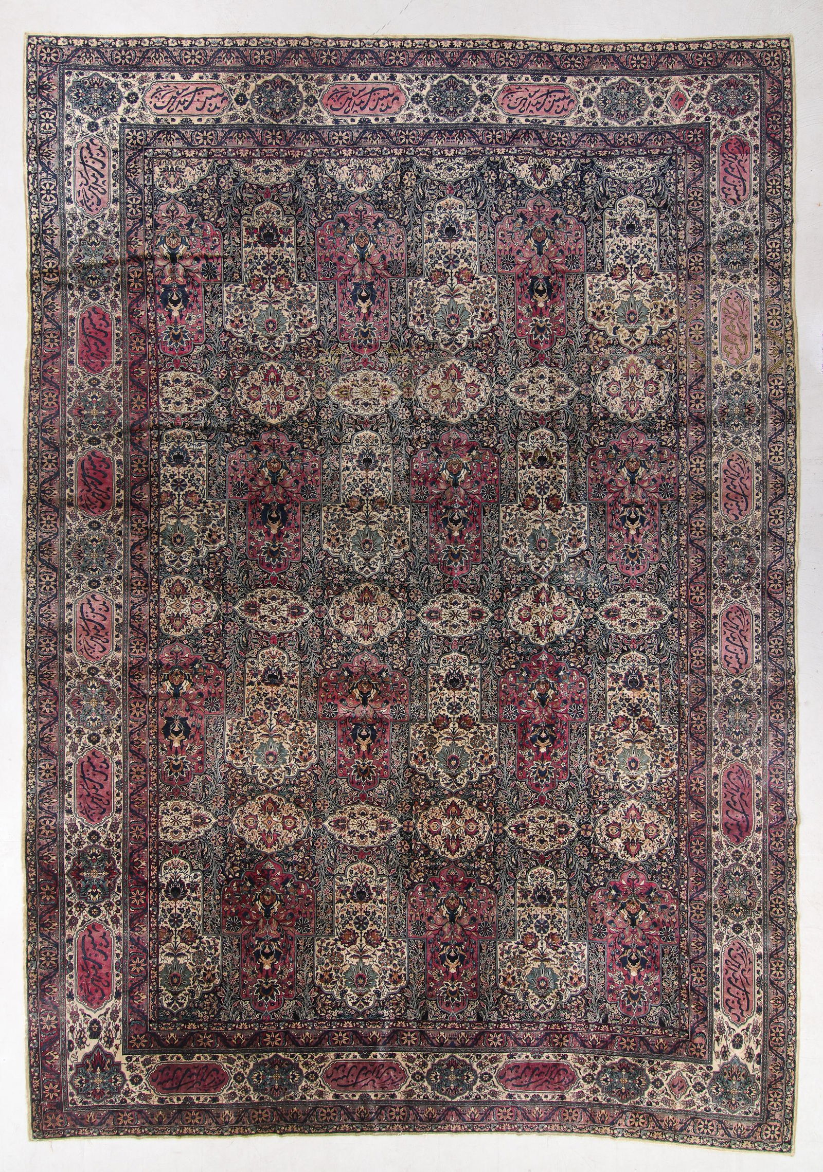 Palace Size Indo-Tabriz Carpet, India, Ca. 1900, 13'2'' x 18'11'' (1 of 4)