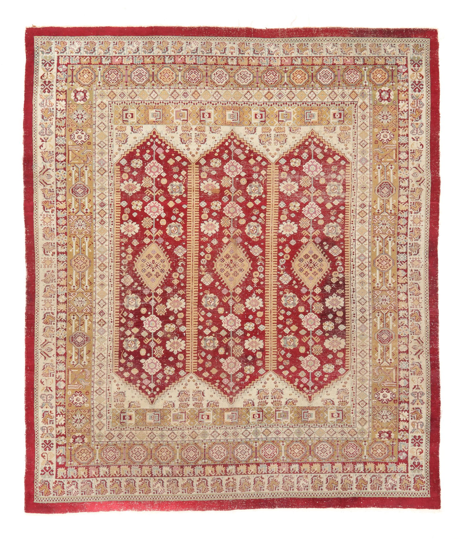Agra Rug, India, Ca. 1900, 7'10'' x 9'2'' (1 of 5)