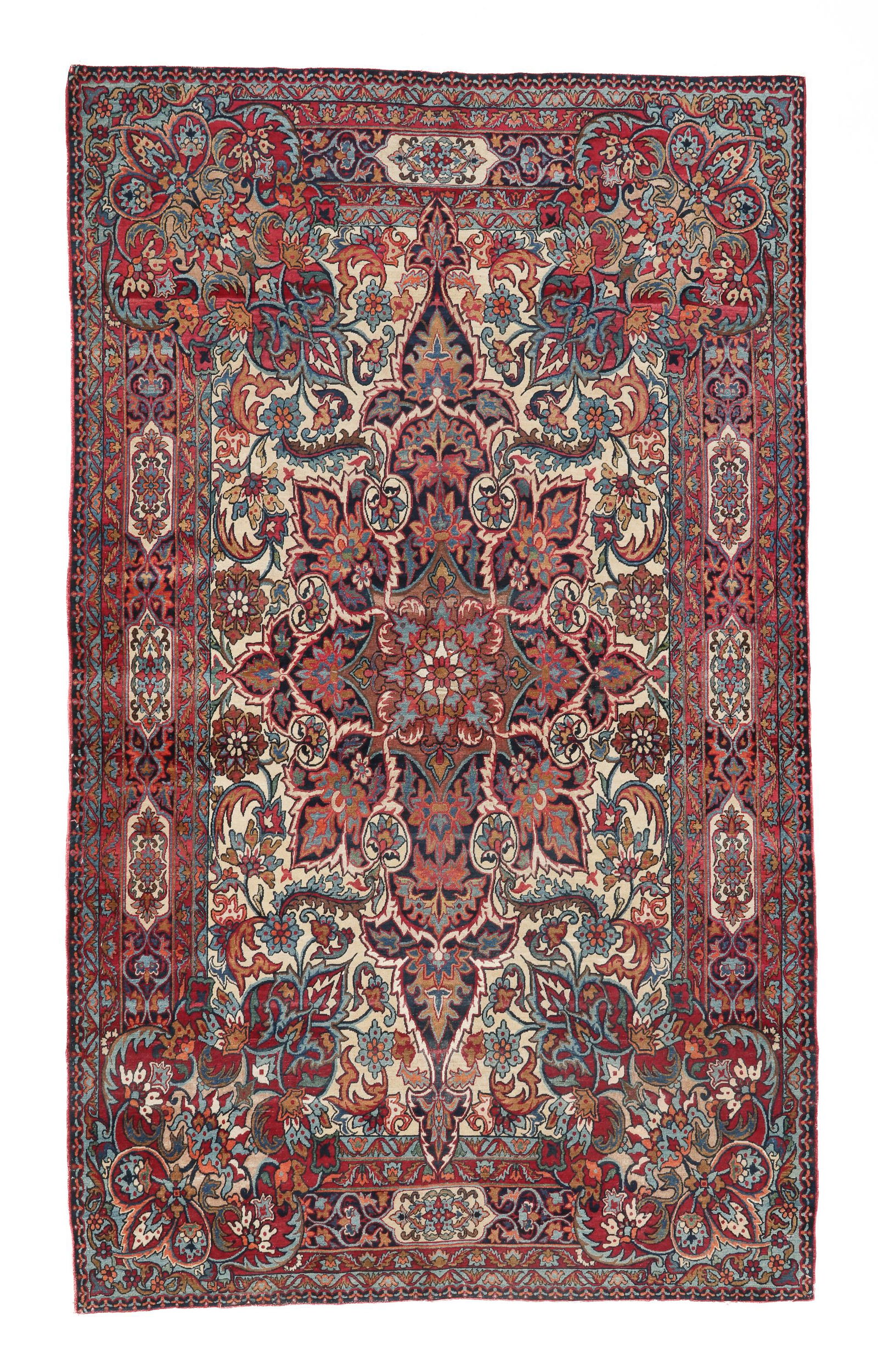 Lavar Kerman Rug, Persia, Late 19th C., 4'7'' x 7'7'' (1 of 4)