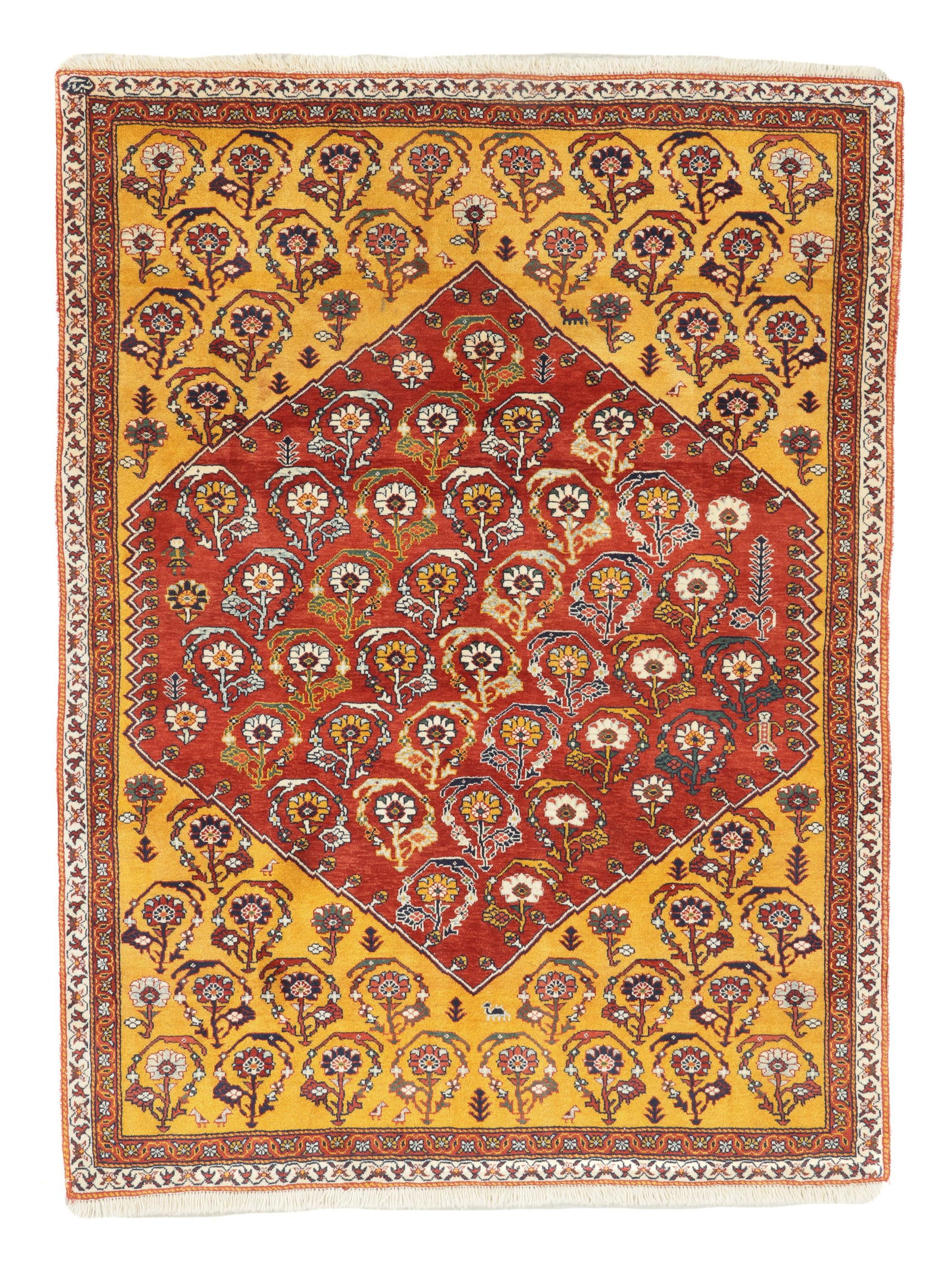 Vintage Gabbeh Rug, Persia, Late 20th C., 4'4'' x 6'0'' (1 of 4)