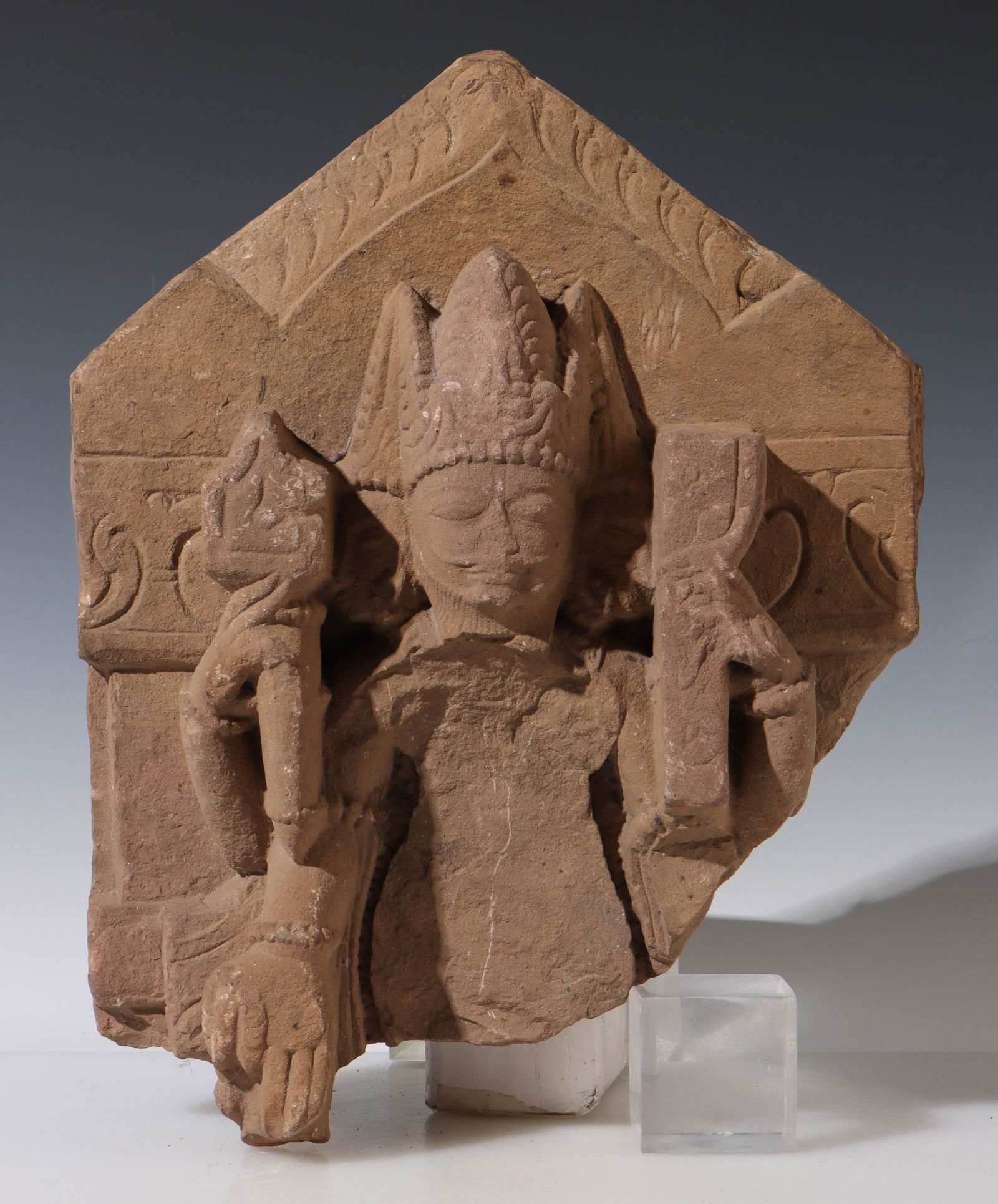 Indian Carved Stone Relief of Brahma, Madhya Pradesh, 11th-12th C. (1 of 5)