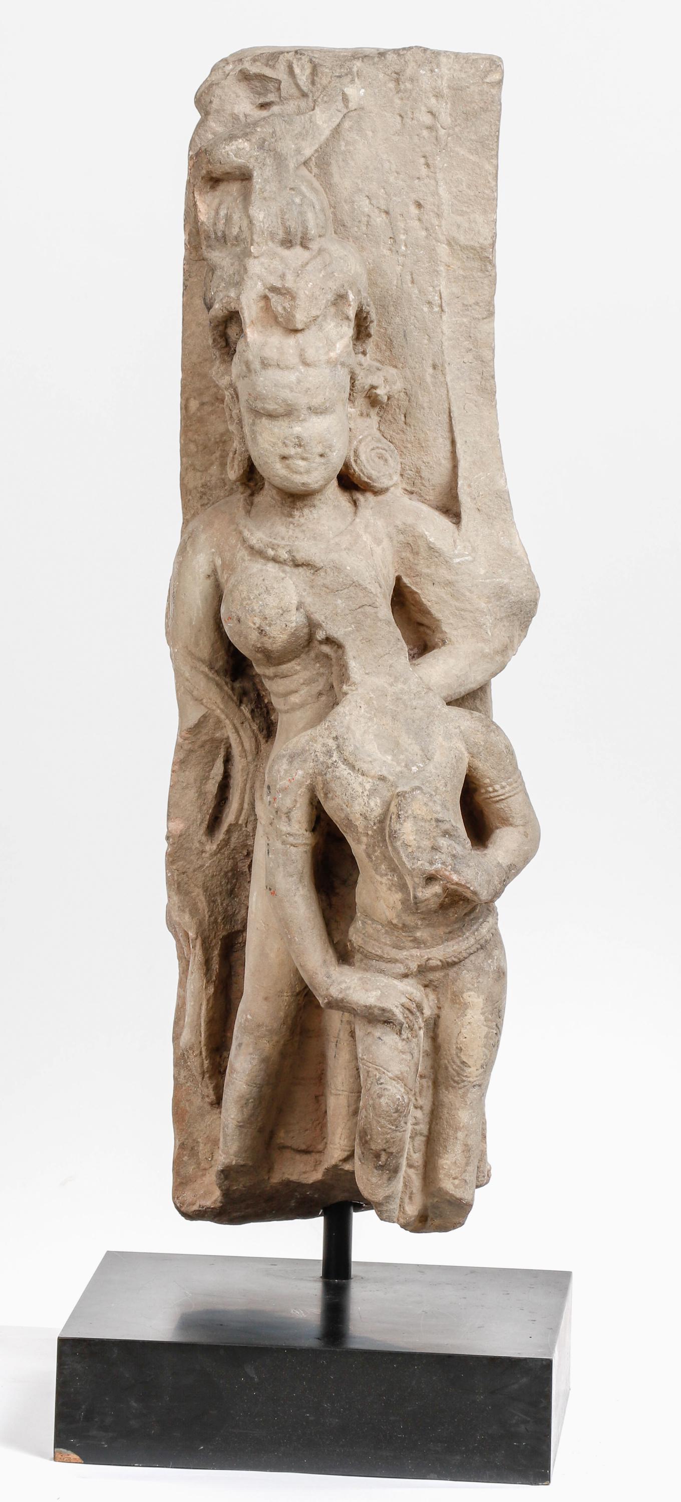 Ancient Indian Carved Limestone Figural Group (1 of 5)