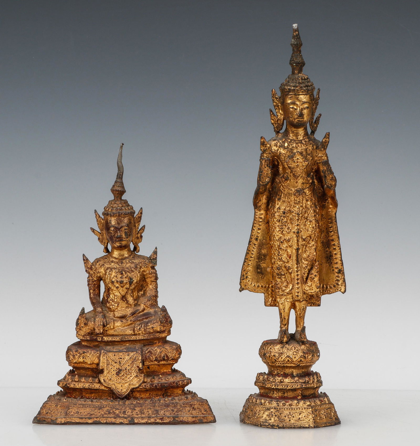 2 Thai Gilt Bronze Buddhas (1 of 6)