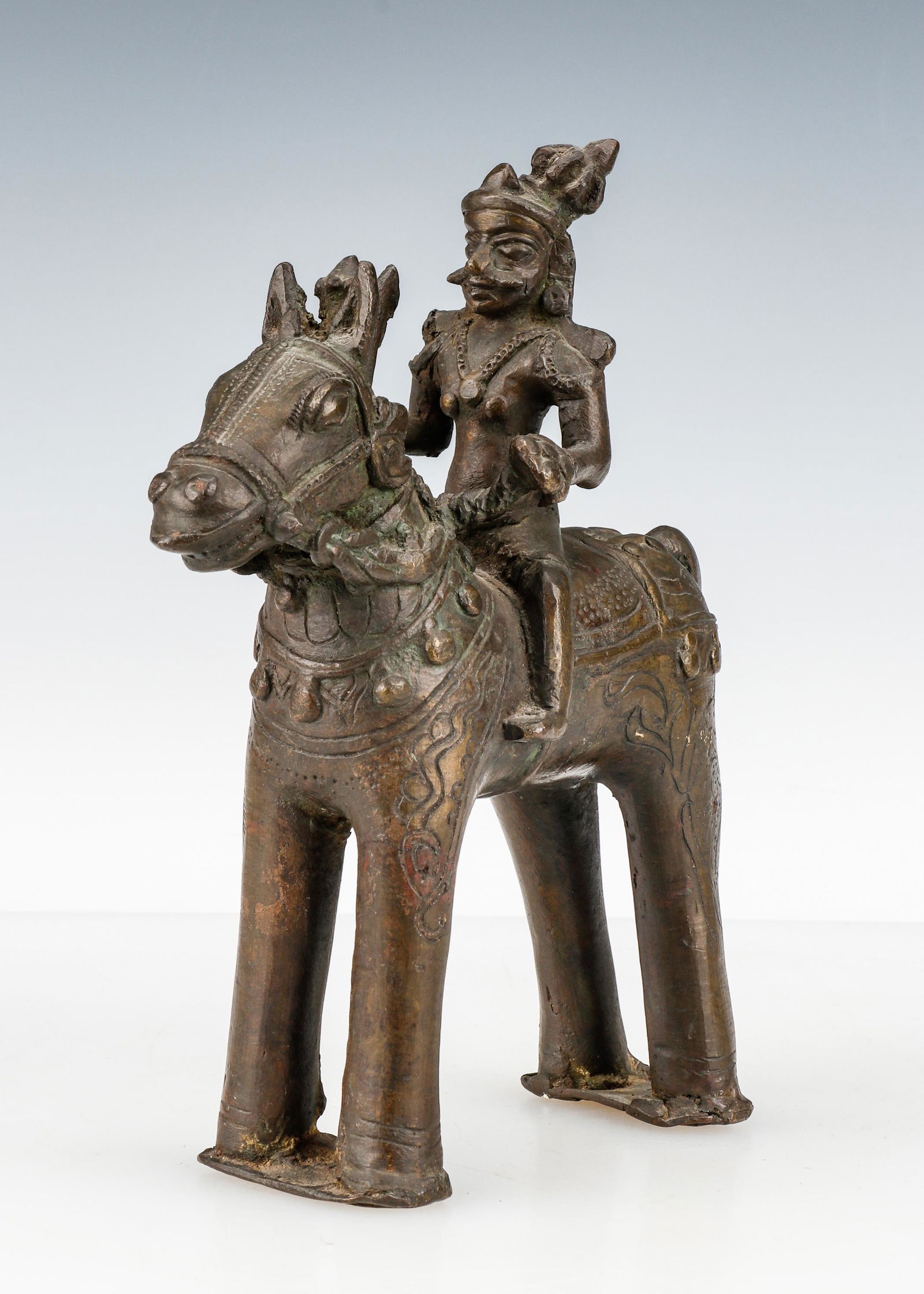 Antique Indian Bronze Equestrian Sculpture (1 of 6)