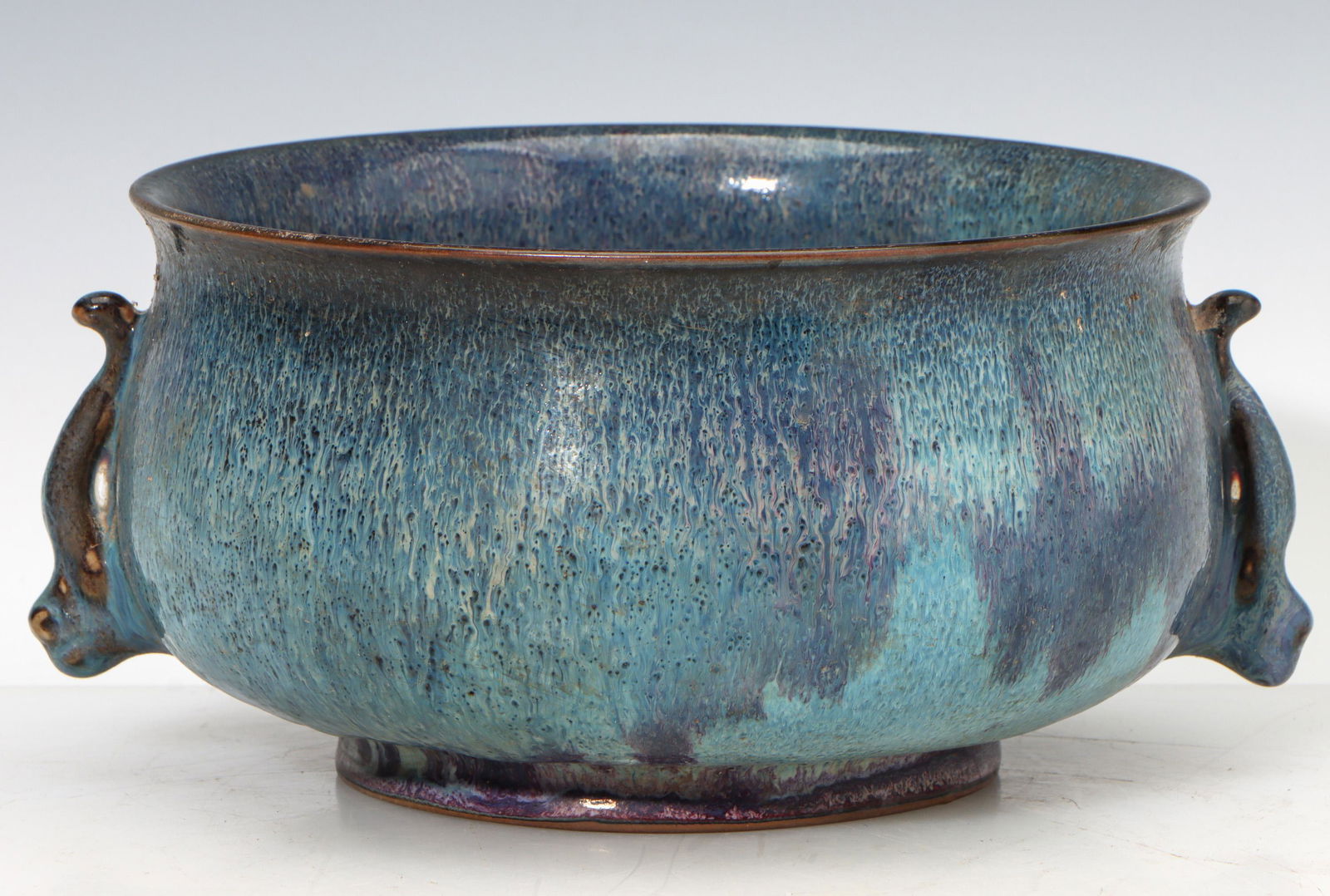 Chinese Blue Flambe Glaze Incense Burner (1 of 6)