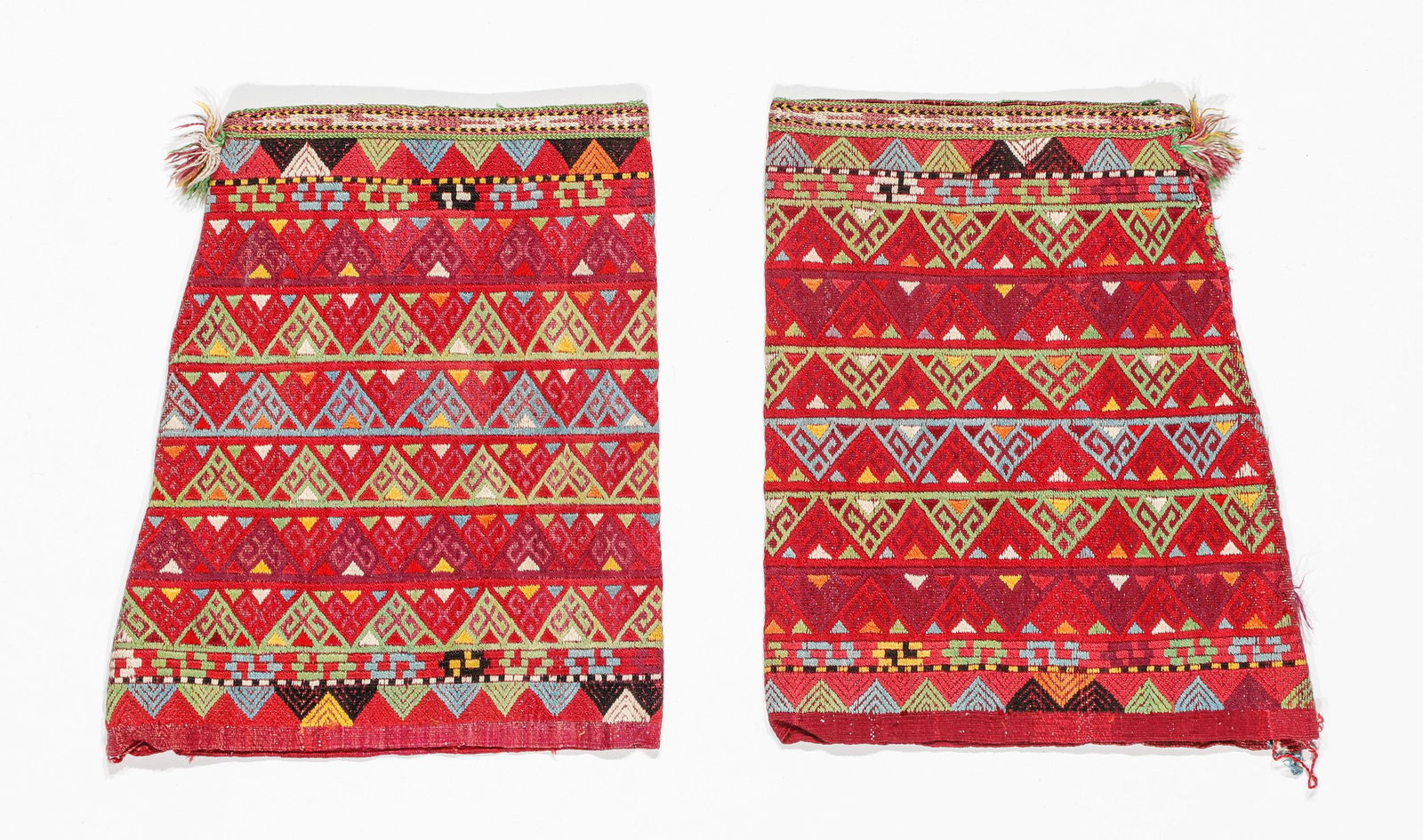 Pair of Turkman Embroidered Cuffs, Afghanistan, Early 20th C. (1 of 2)