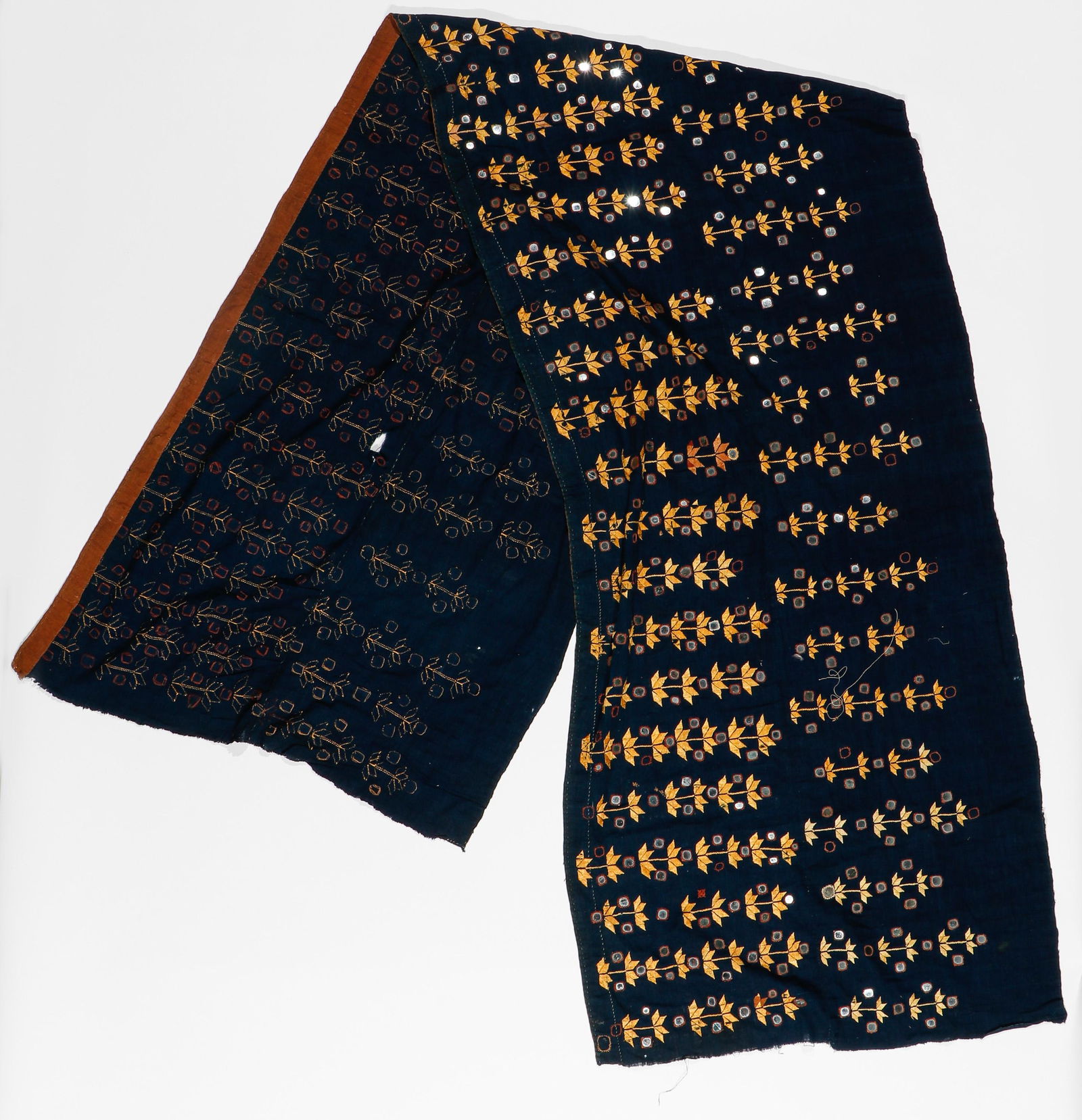 Indian Embroidered Textile With Mirrorwork, Mid 20th C. (1 of 3)