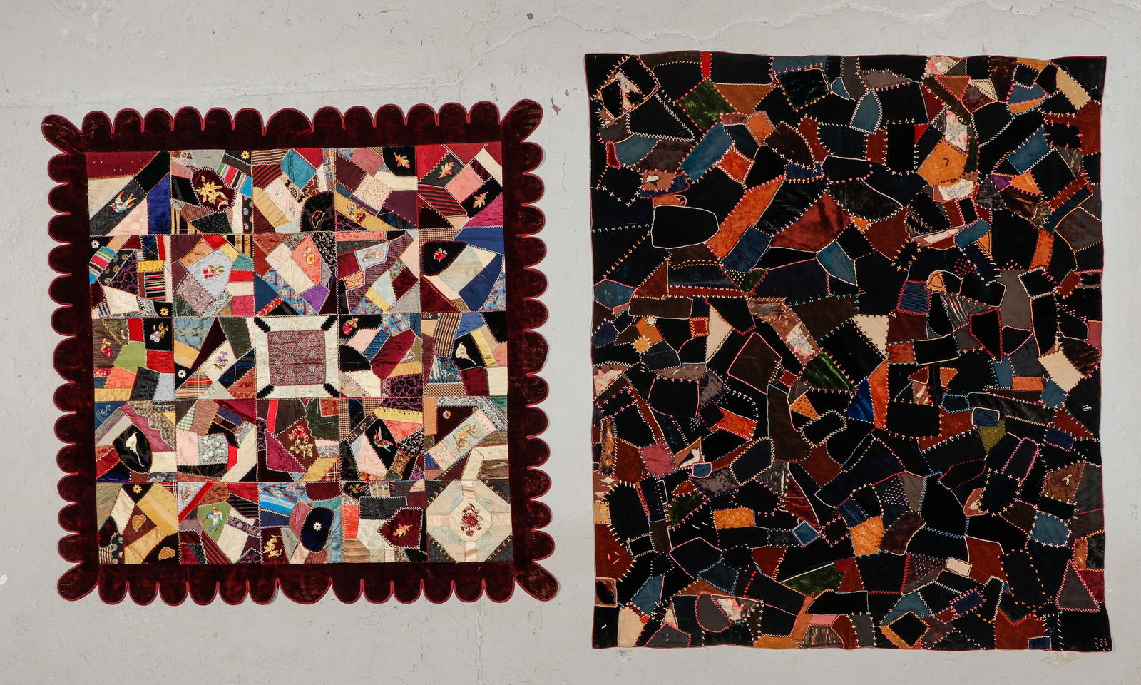 2 Antique American Crazy Quilts (1 of 2)