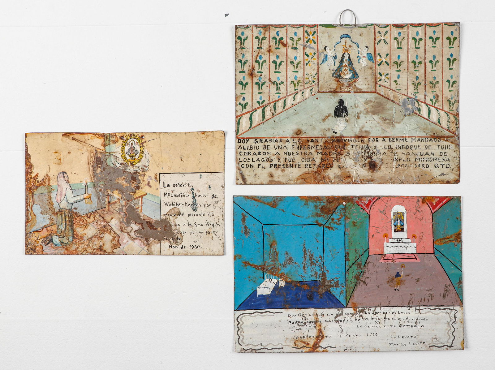 3 Mexican Retablos, 20th C. (1 of 2)