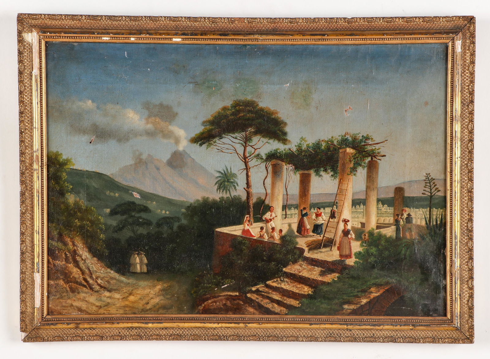 Italian School (19th/20th C.) Landscape Painting (View of Vesuvius) (1 of 2)