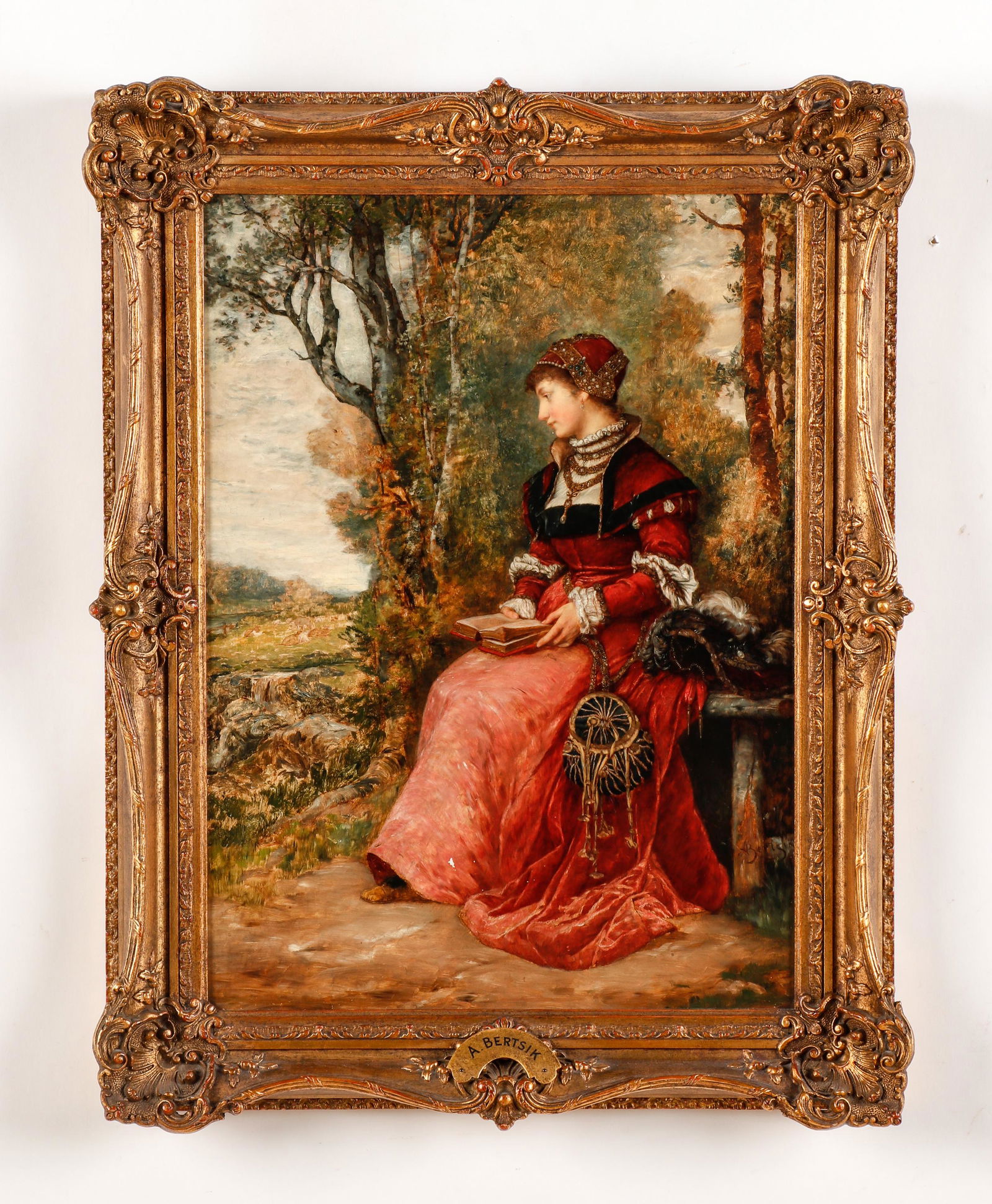 Attr. to Anton Bertzik (Austrain, 1850-1899) "Meditation" (1 of 4)