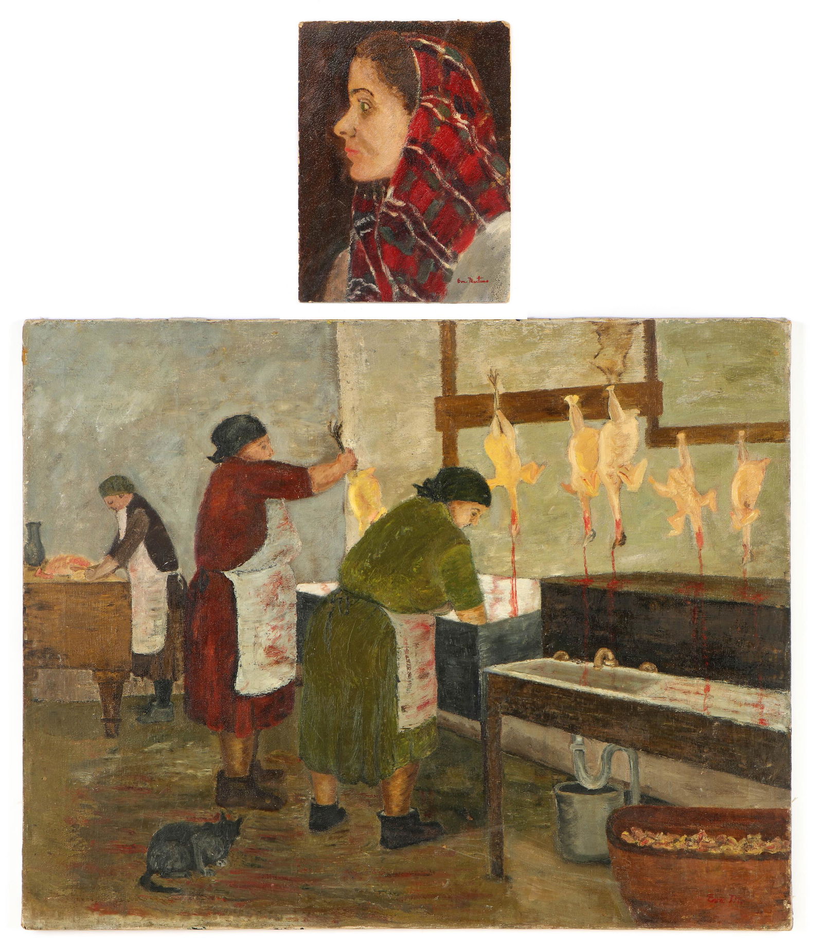 Eva Martino (American, b.1929) 2 Paintings (1 of 7)